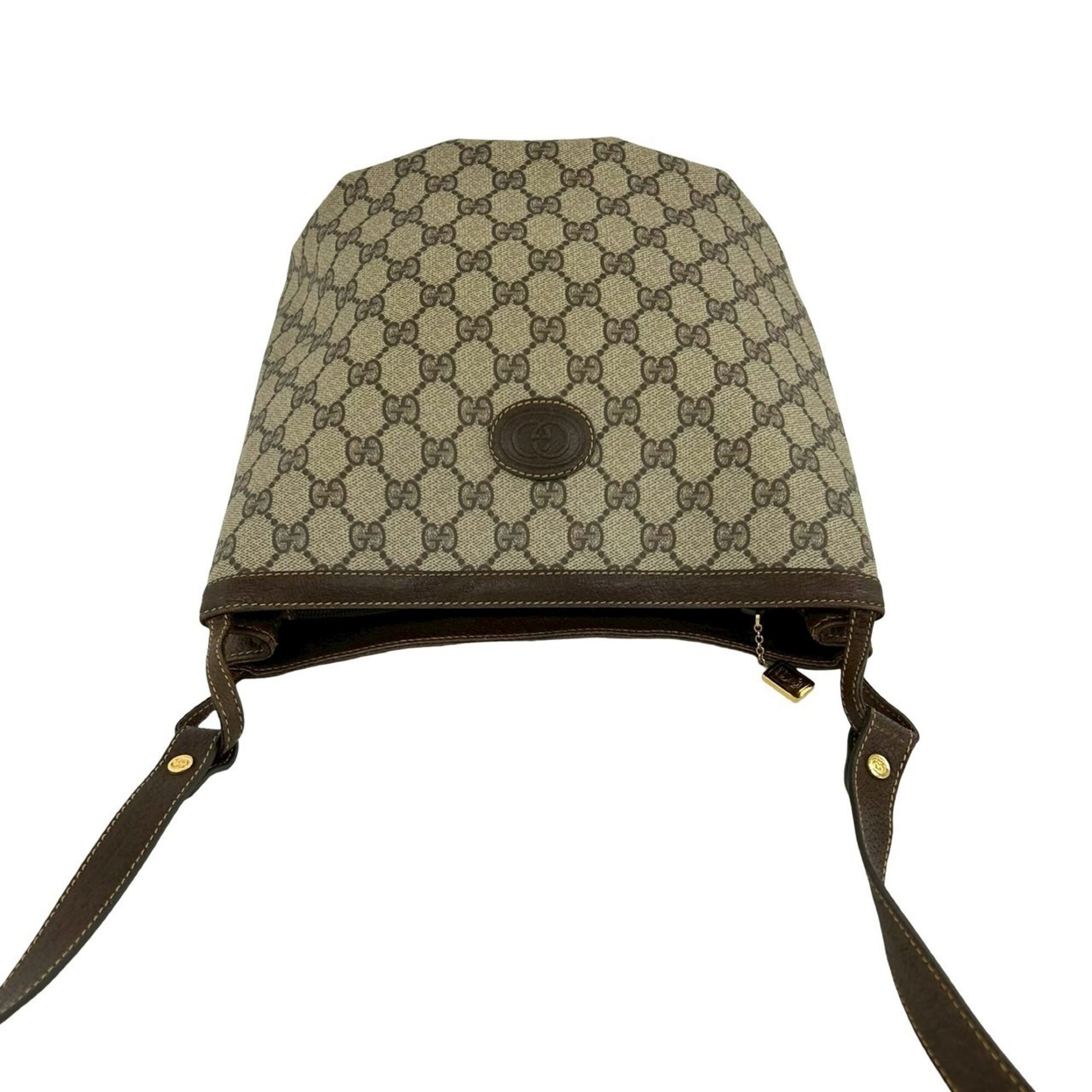 Gucci Brown Leather Pvc Pochette Shoulder Bag (Pre-Owned)