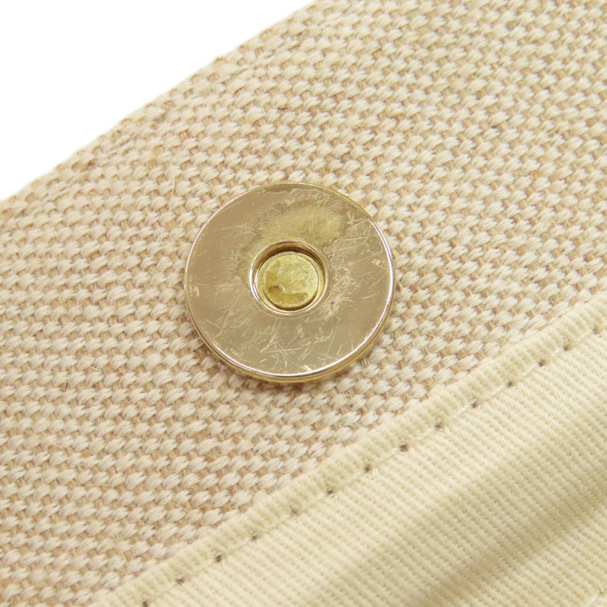 Chloé Beige Brown Canvas Tote Bag (Pre-Owned)