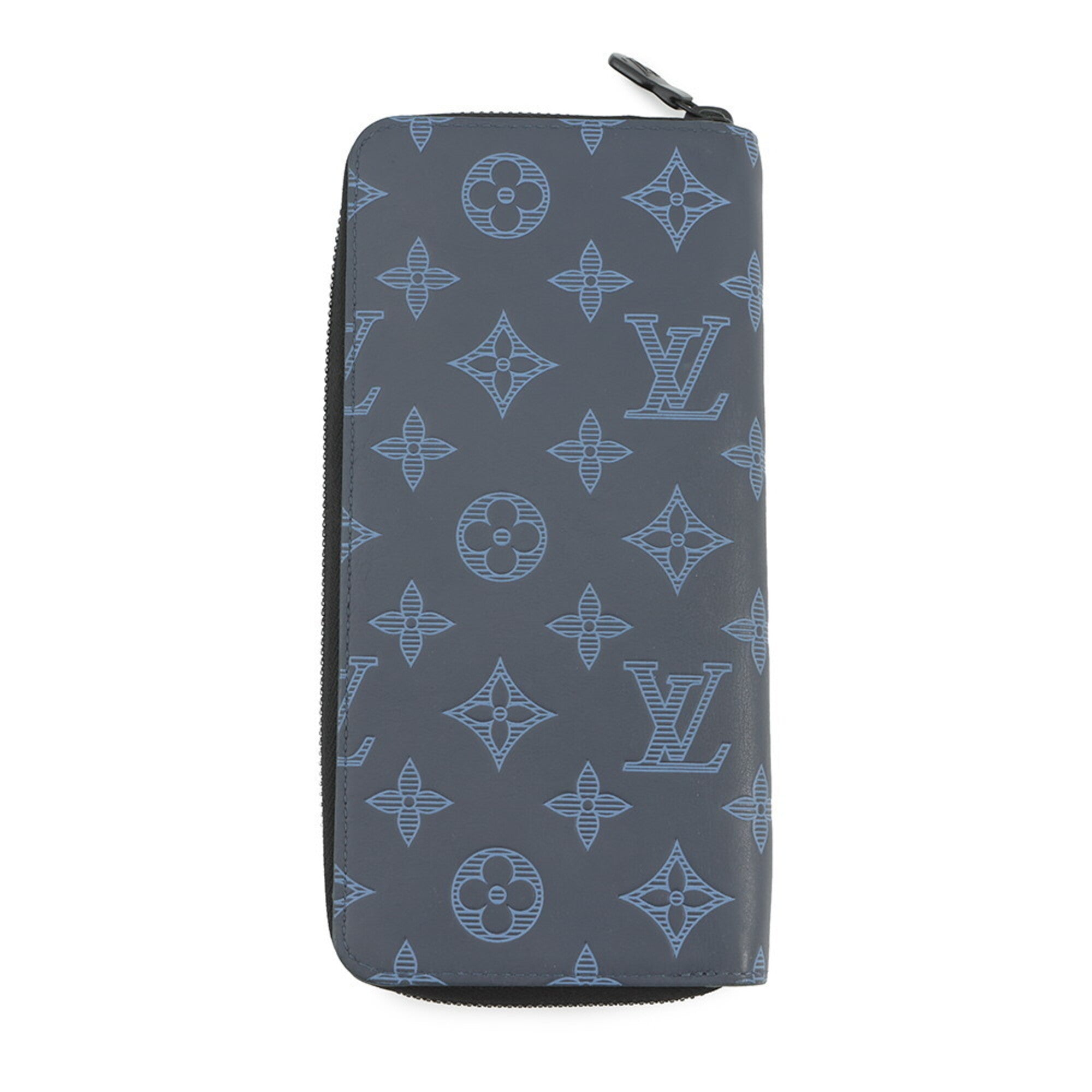 Louis Vuitton Monogram Shadow Navy Monogram Shadow Long Wallet (Bi-Fold) (Pre-Owned)