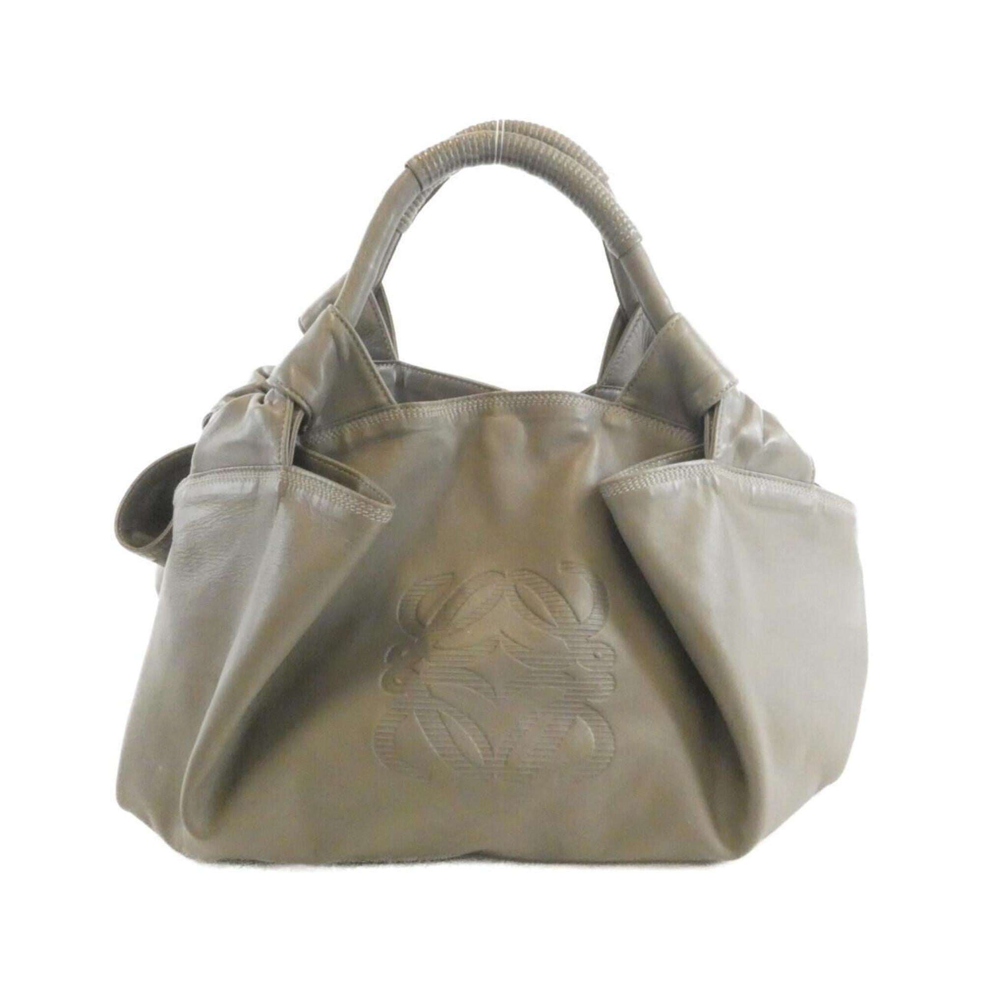 Loewe Gray Leather Handbag (Pre-Owned)