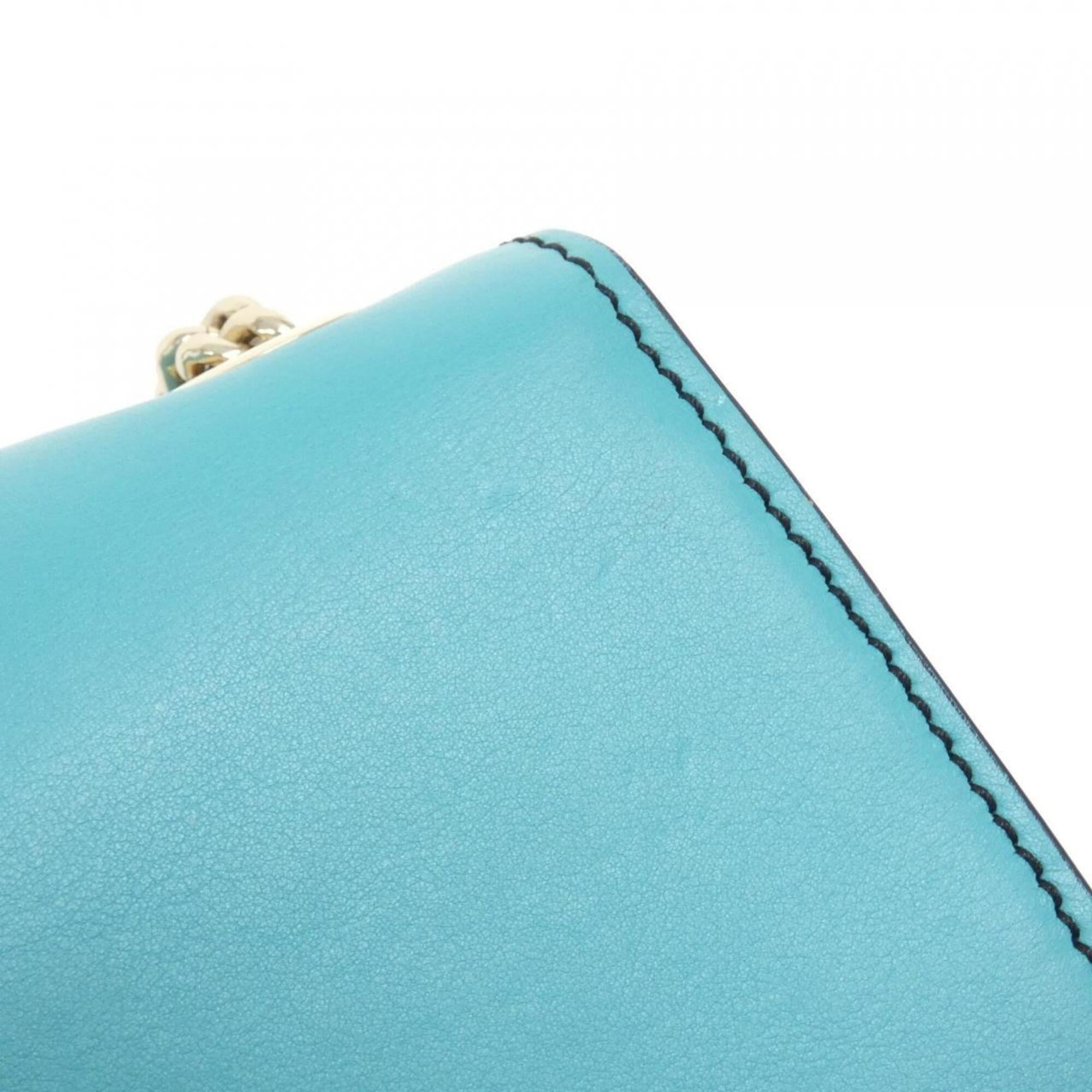 Gucci Light Blue Leather Shoulder Bag (Pre-Owned)