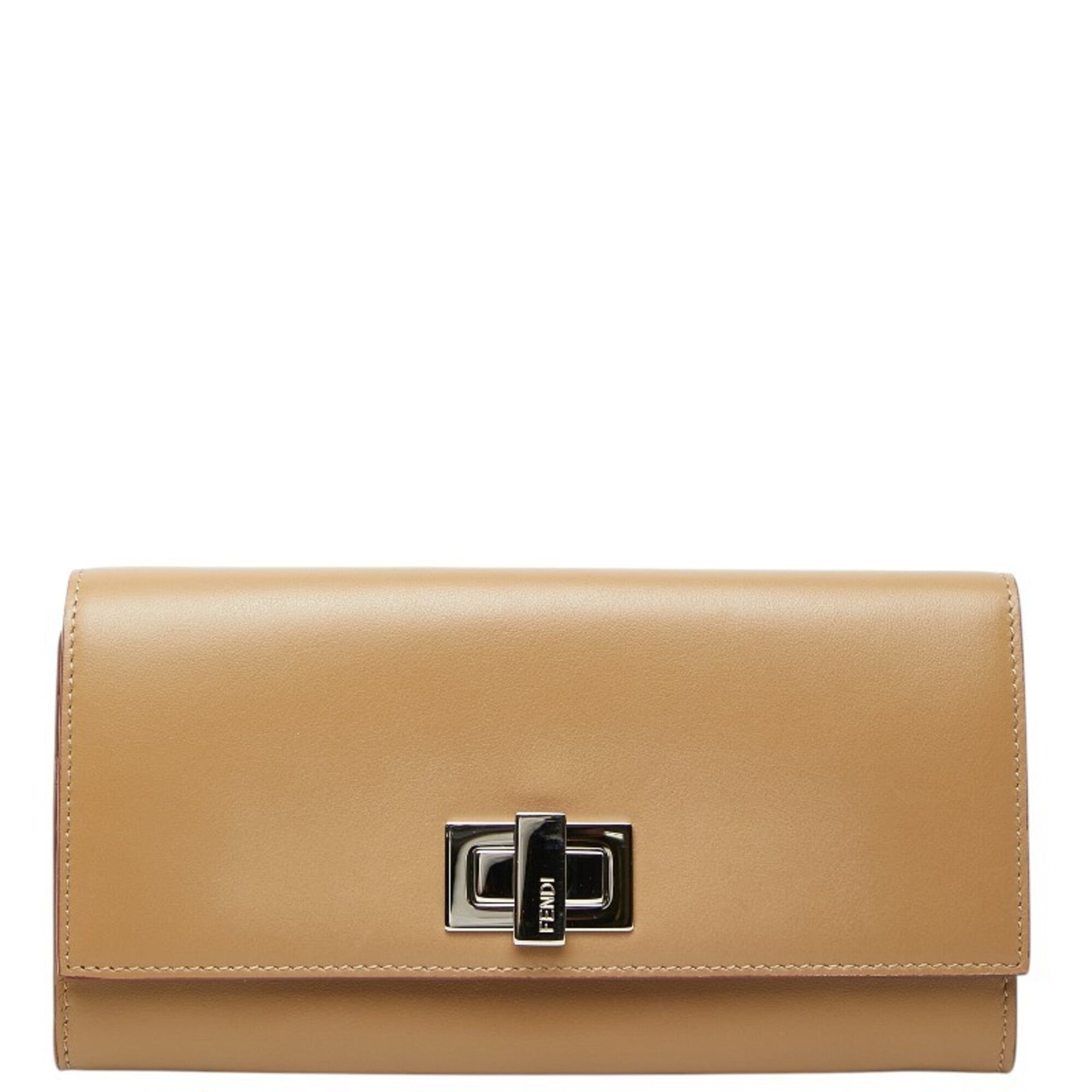 Fendi Brown Leather Coin Purse/Coin Case (Pre-Owned)