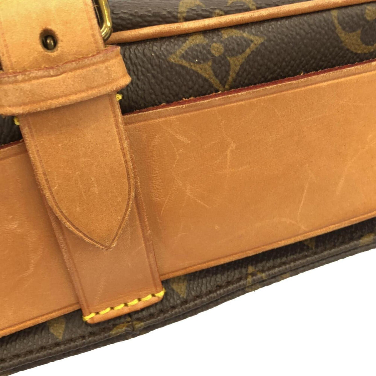 Louis Vuitton Monogram Marron Coated Canvas Shoulder Bag (Pre-Owned)