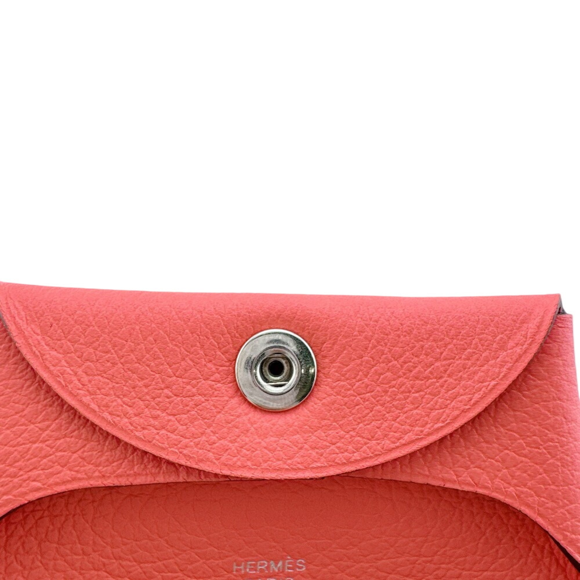 Hermes Pink Rose Azalee Coin Purse/Coin Case (Pre-Owned)