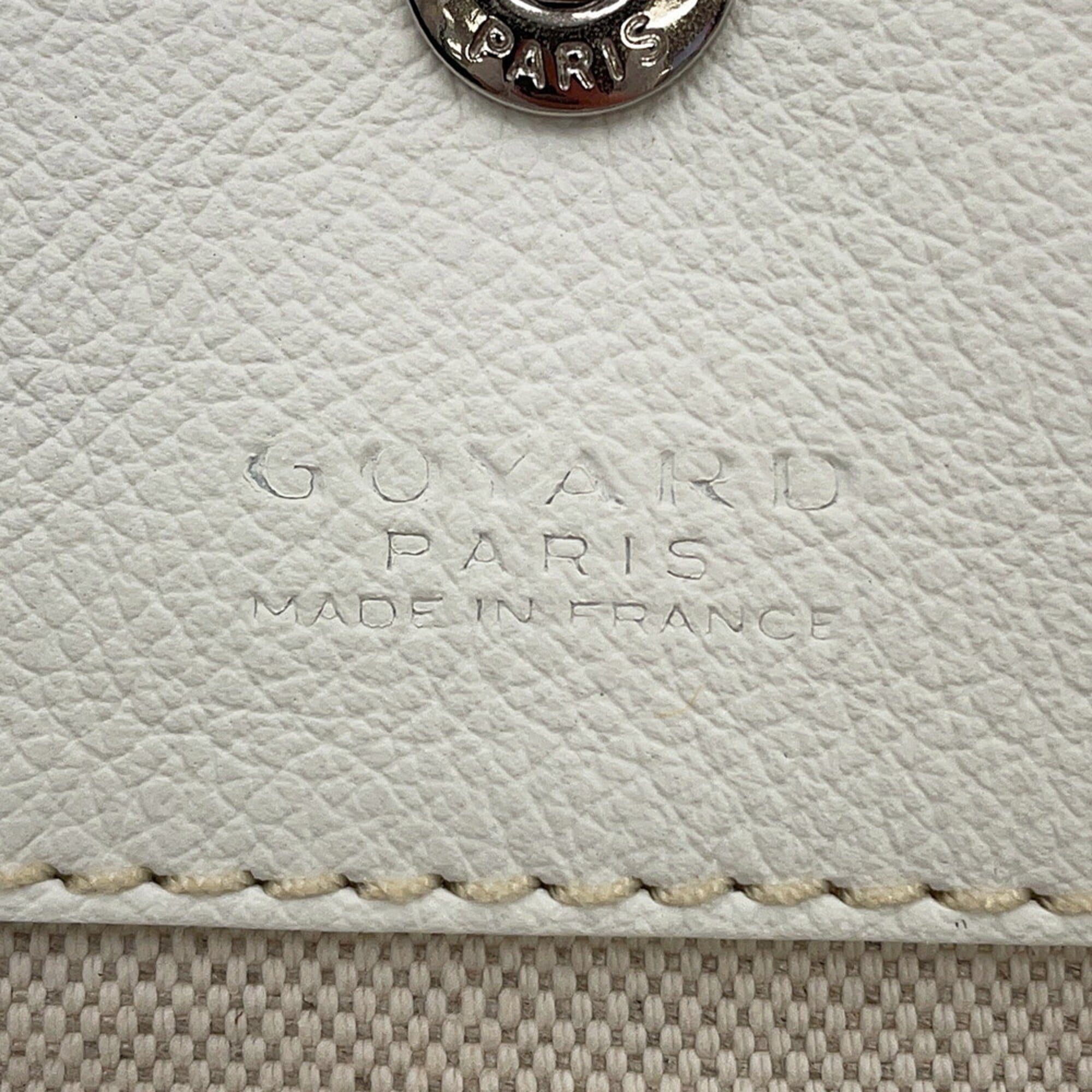 Goyard White Pvc Leather Tote Bag (Pre-Owned)