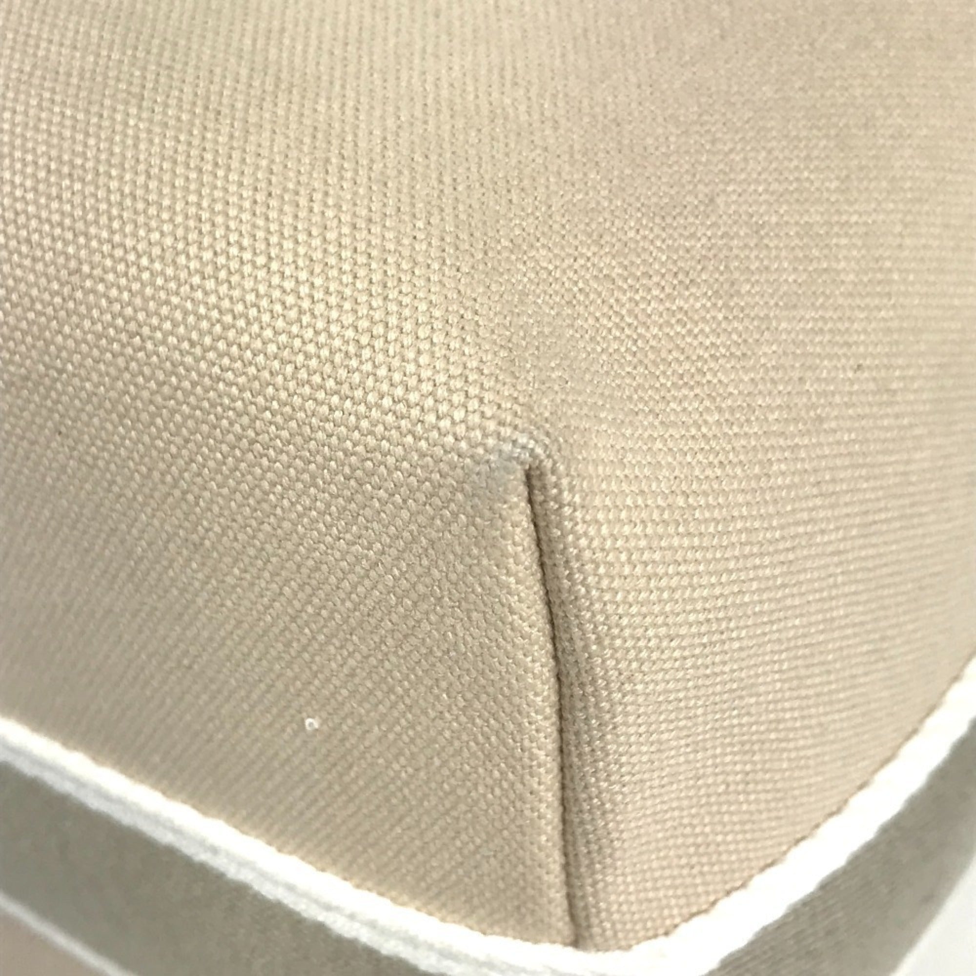 Hermes Beige Cotton Pouch Vanity Bag (Pre-Owned)