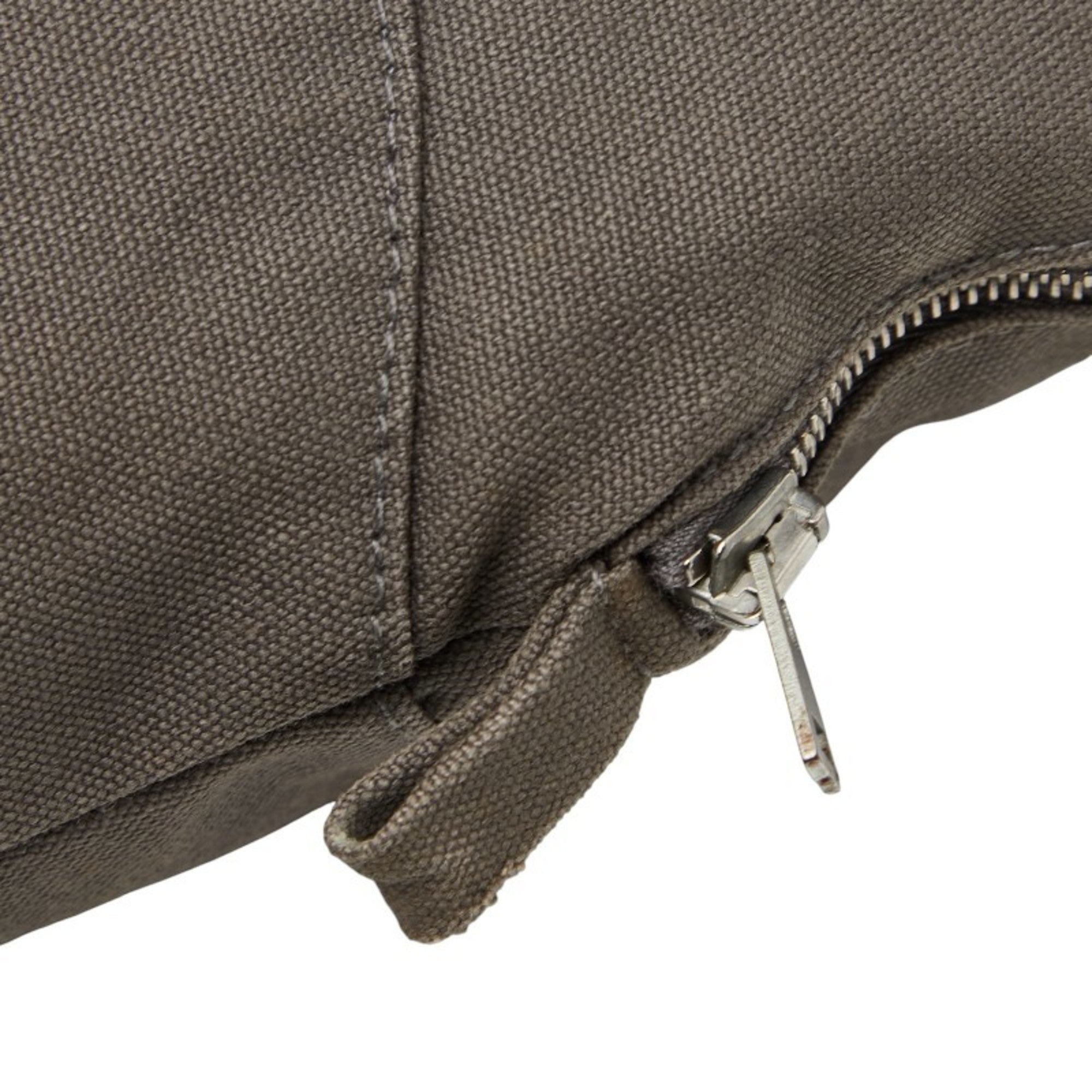 Hermes Gray Brown Cotton Pouch (Pre-Owned)