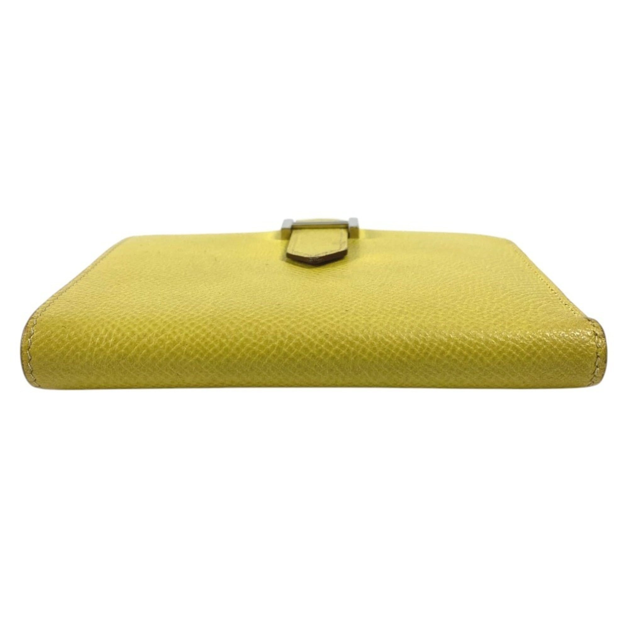 Hermes Pink Yellow Epsom Leather Wallet (Bi-Fold) (Pre-Owned)