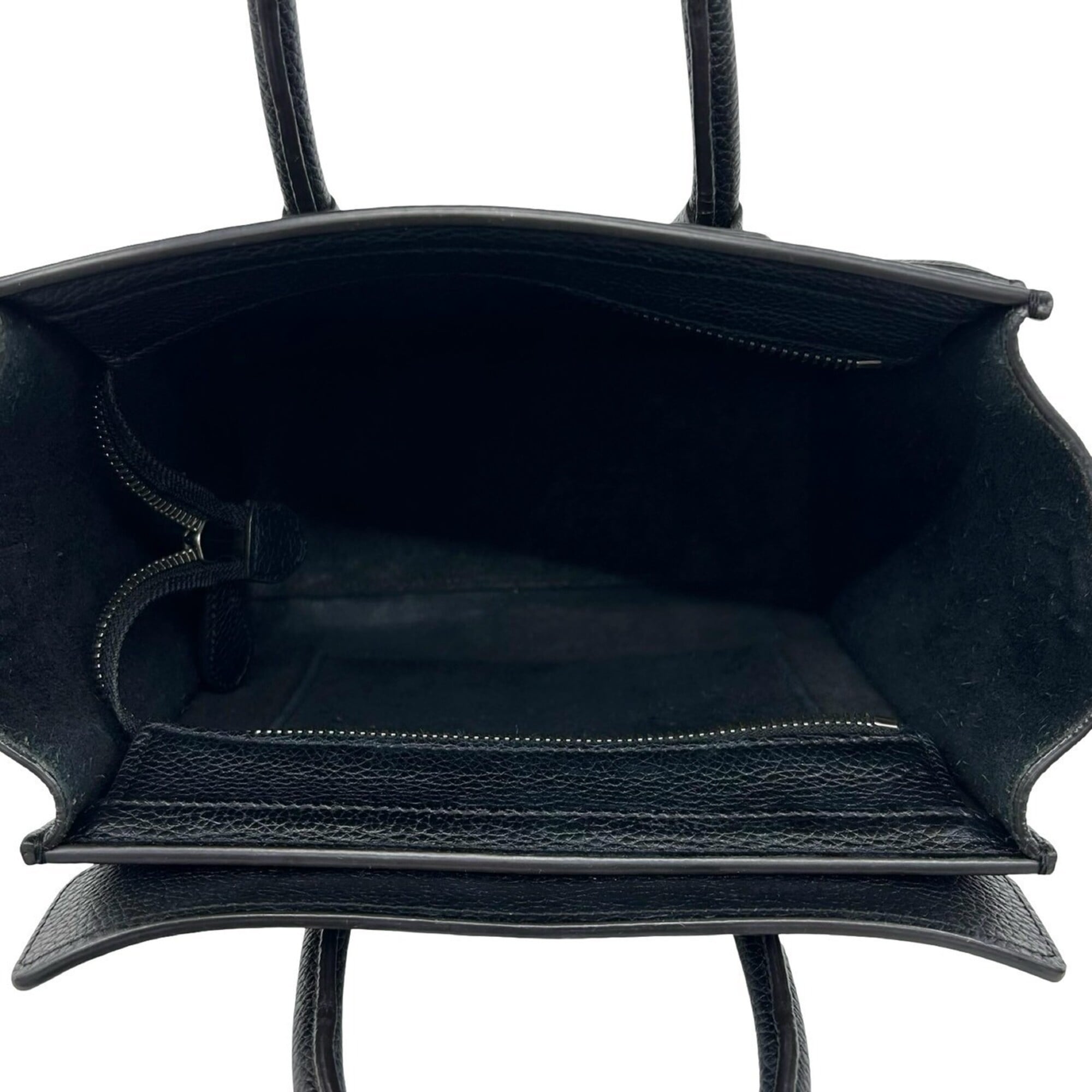 Celine Black Leather Handbag Shoulder Bag Tote Bag (Pre-Owned)