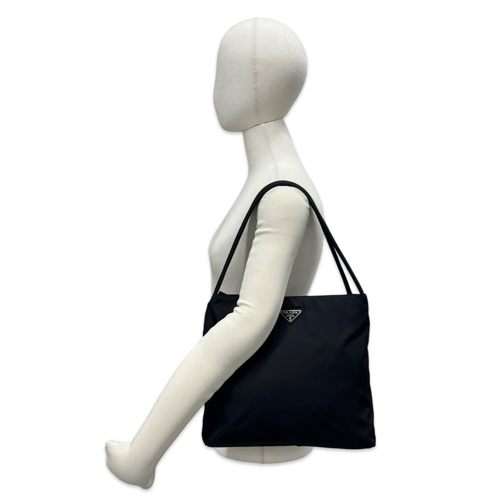 Prada Black Nylon Handbag Shoulder Bag Tote Bag (Pre-Owned)