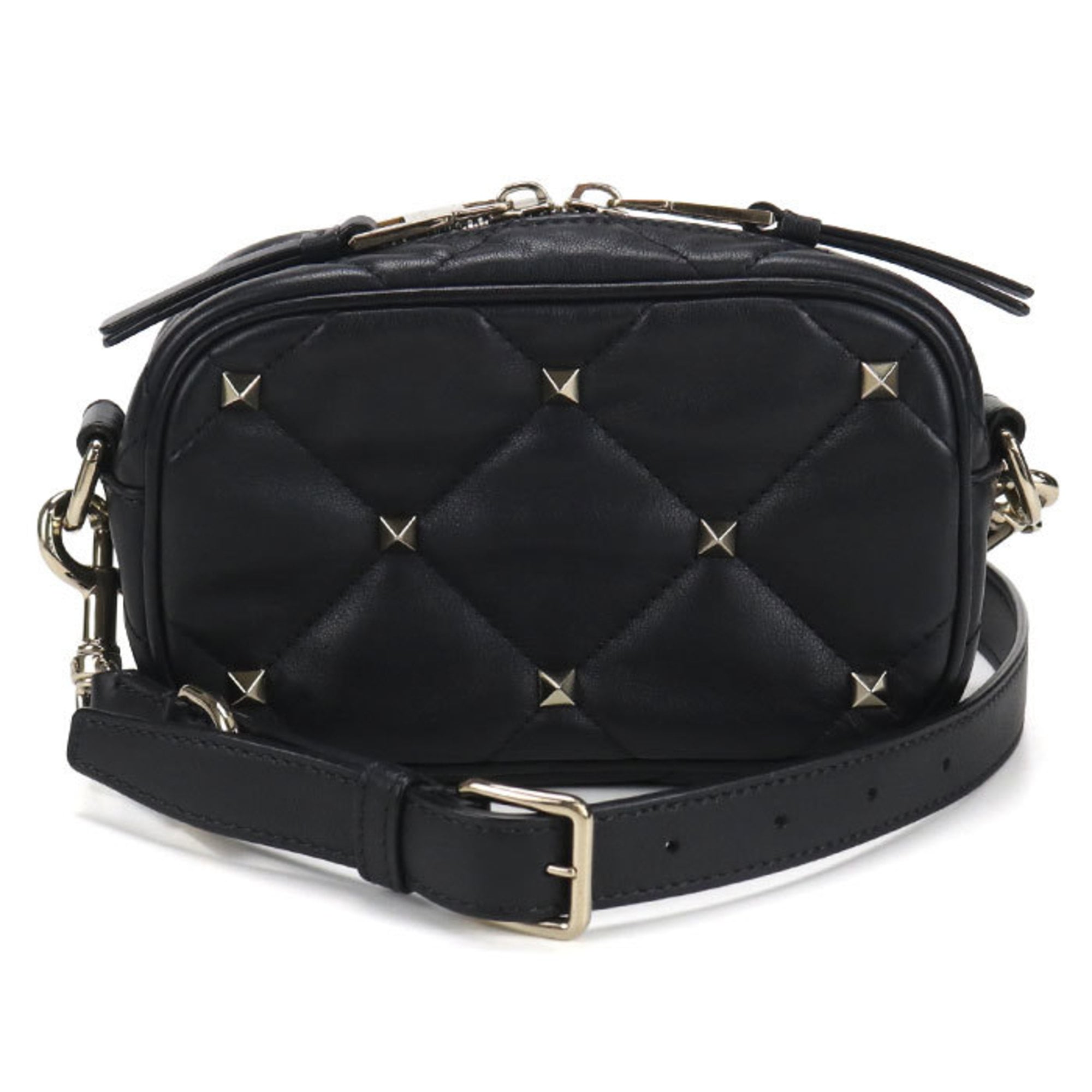 Valentino Garavani Black Leather Shoulder Bag (Pre-Owned)
