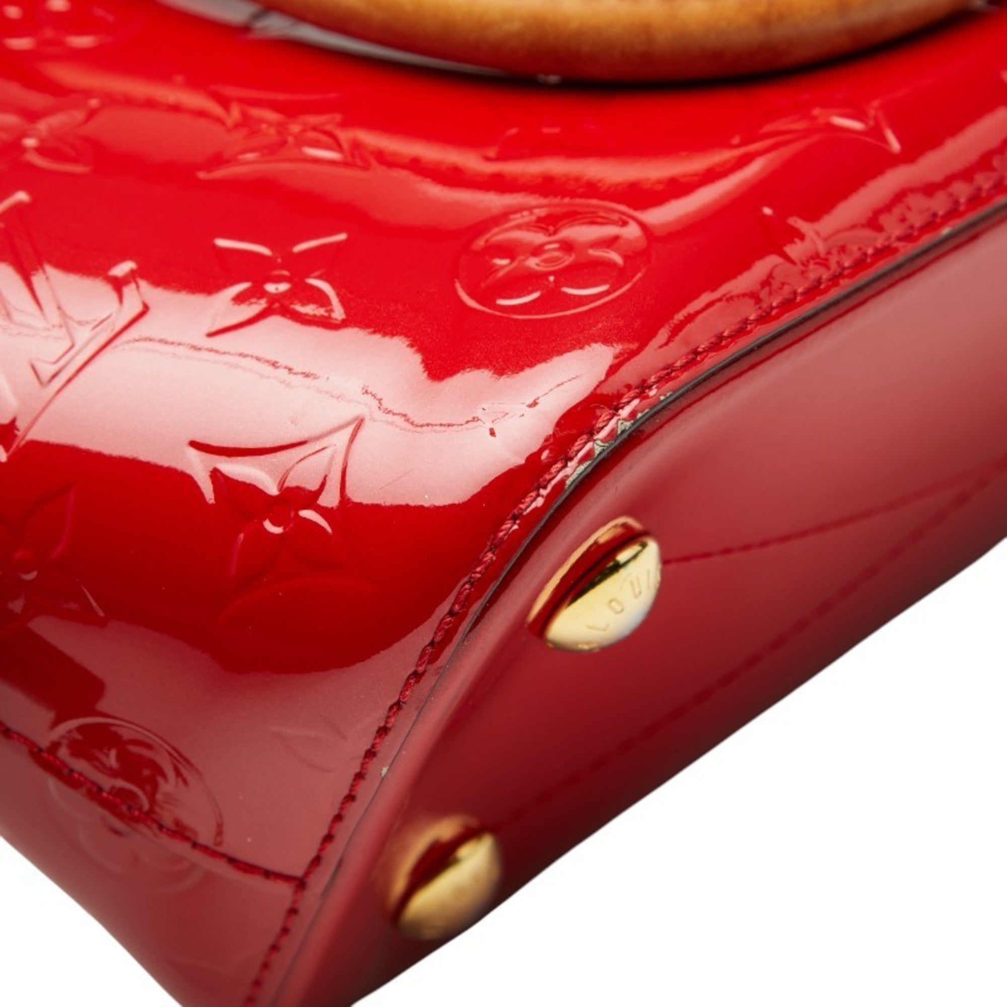 Louis Vuitton Cerise Red Color Patent Leather Handbag Shoulder Bag (Pre-Owned)