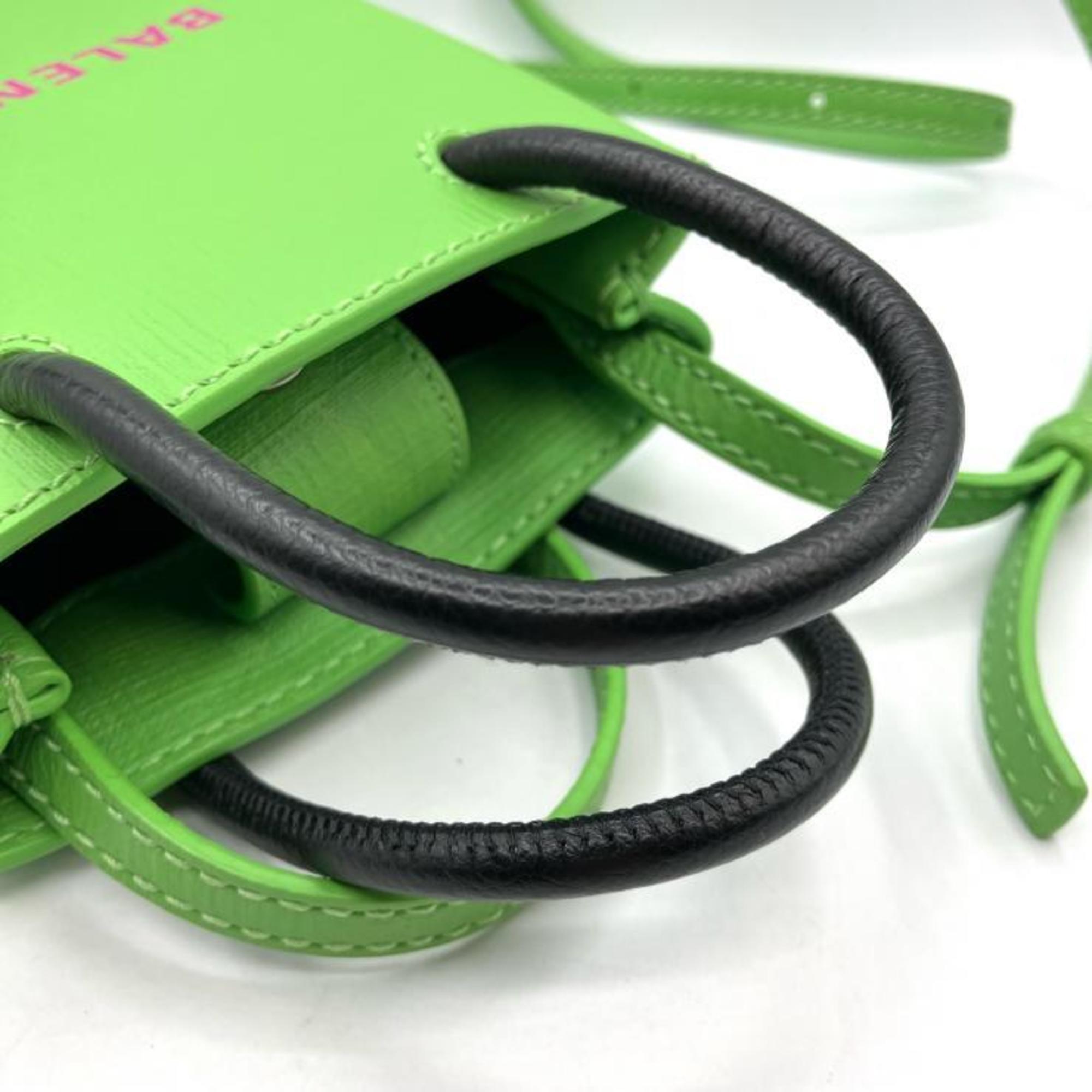 Balenciaga Green Leather Shoulder Bag (Pre-Owned)