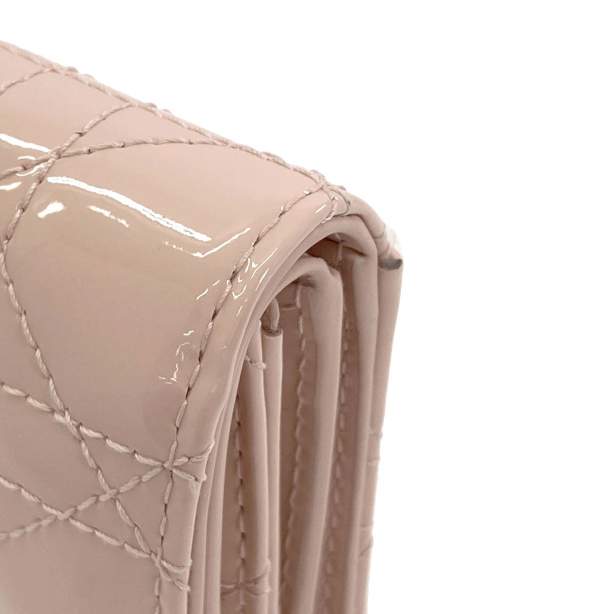 Christian Dior Pink Patent Leather Wallet (Bi-Fold) (Pre-Owned)