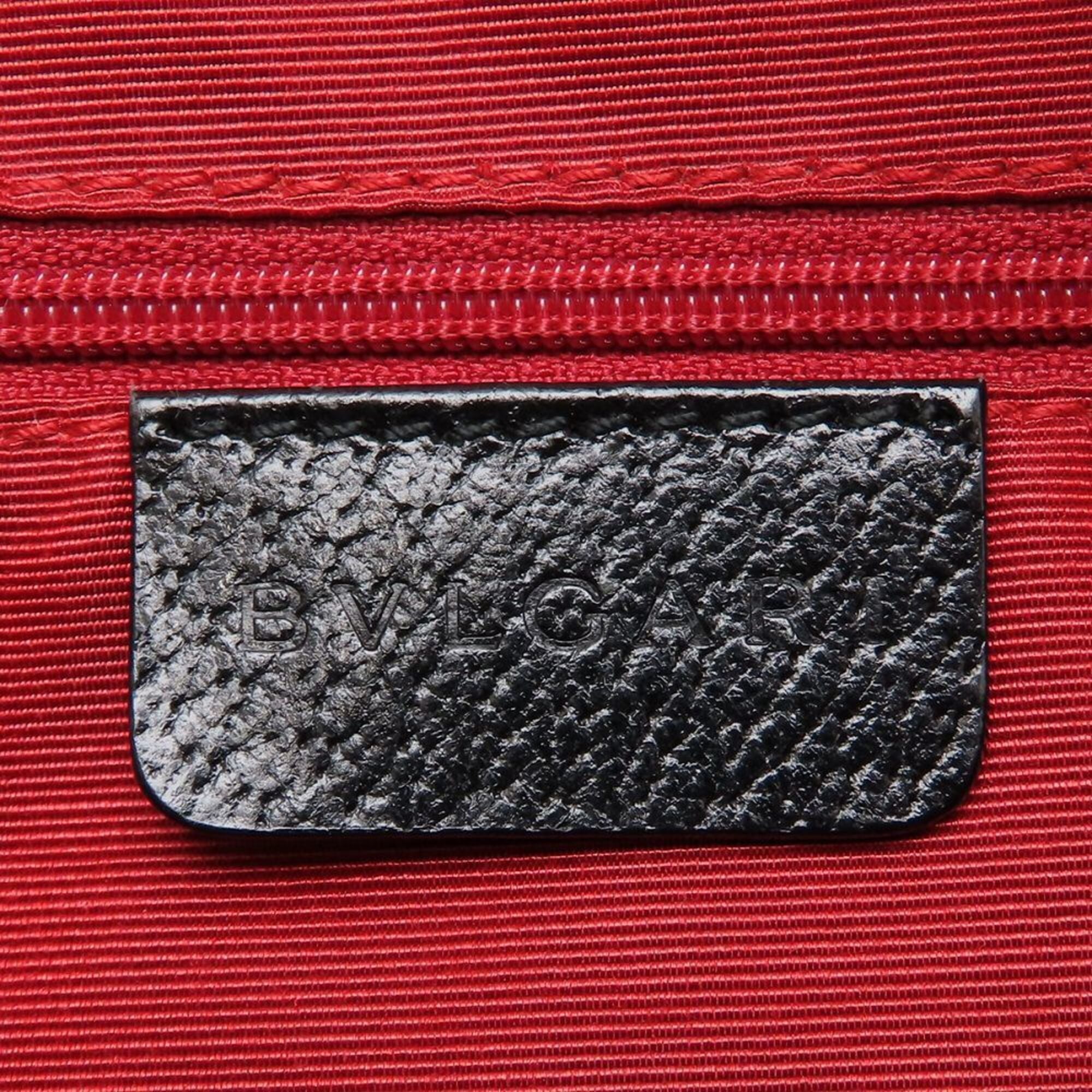 Bvlgari Black Canvas Leather Shoulder Bag (Pre-Owned)