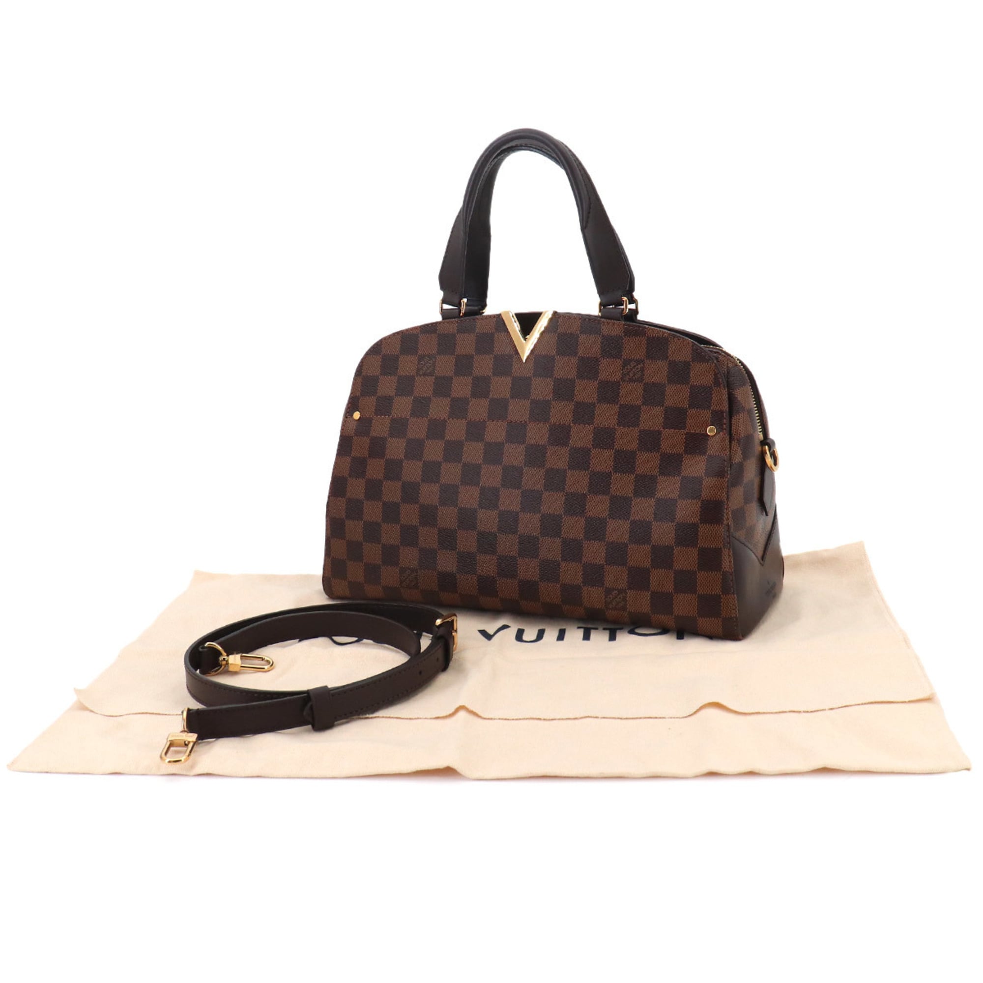 Louis Vuitton Ebene Damier Canvas Handbag Shoulder Bag (Pre-Owned)