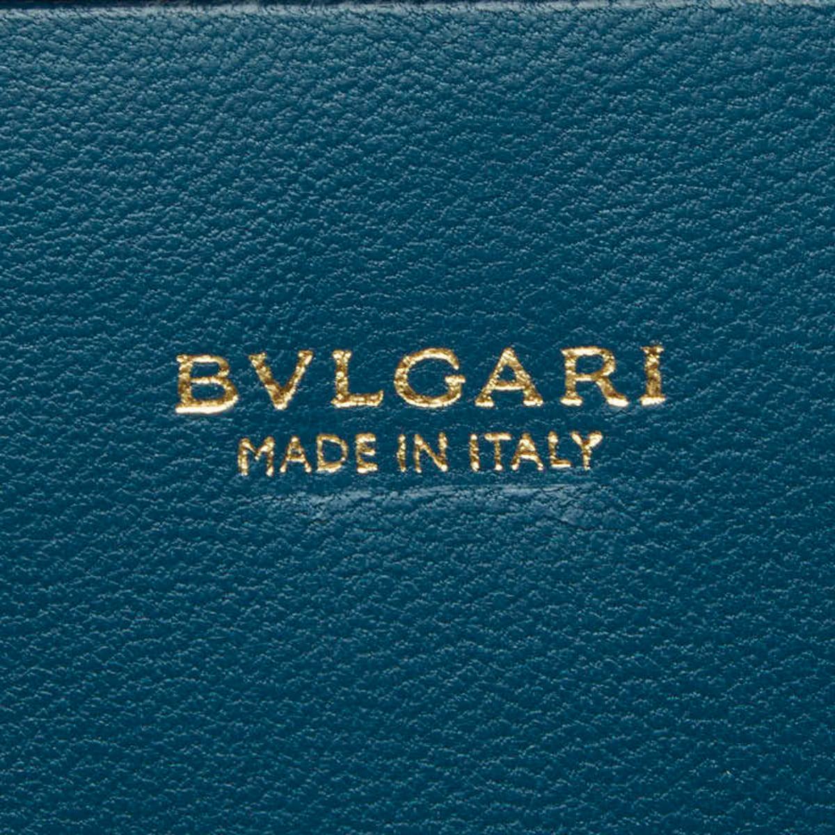 Bvlgari Blue Leather Long Wallet (Bi-Fold) (Pre-Owned)