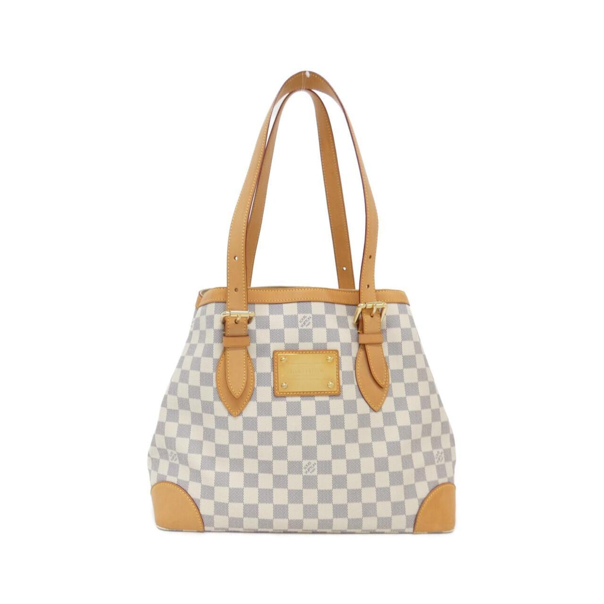 Louis Vuitton Azur White Coated Canvas Handbag (Pre-Owned)