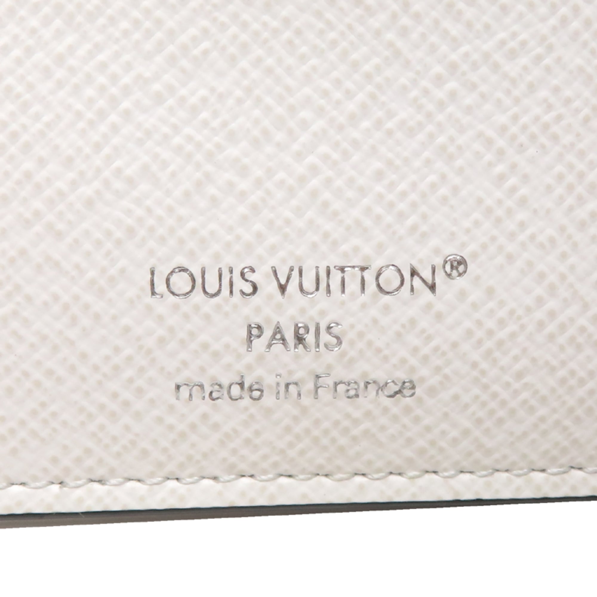 Louis Vuitton White Taigarama Wallet (Bi-Fold) (Pre-Owned)