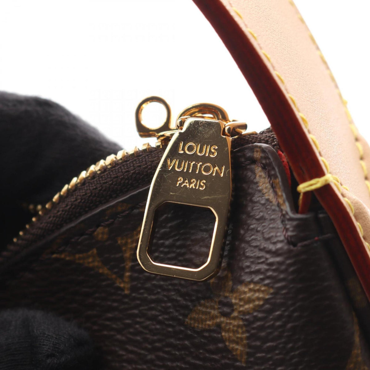 Louis Vuitton Brown Monogram Leather Handbag Shoulder Bag (Pre-Owned)