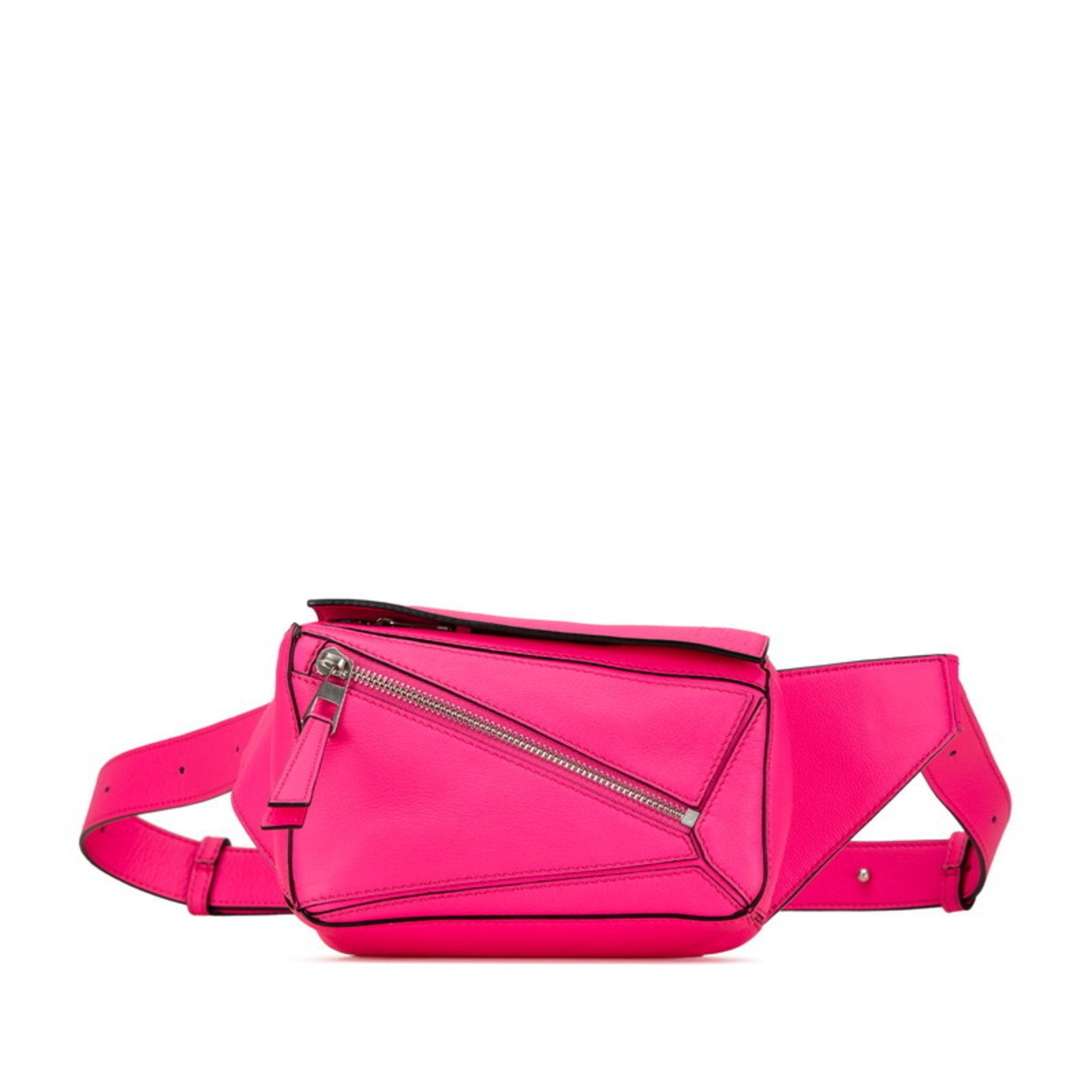 Loewe Pink Leather Shoulder Bag Sling Bag (Pre-Owned)