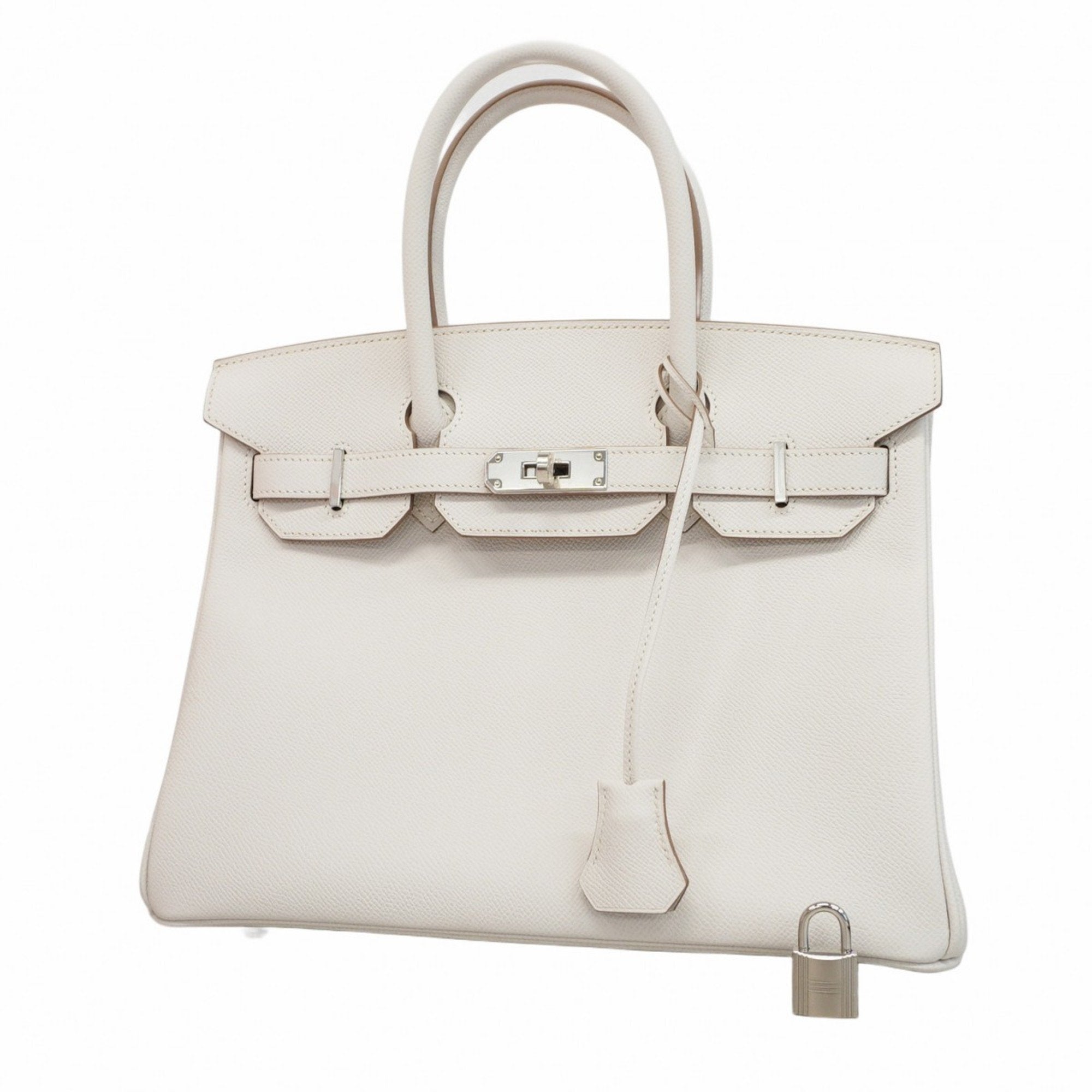 Hermes Silver Epsom Leather Handbag (Pre-Owned)