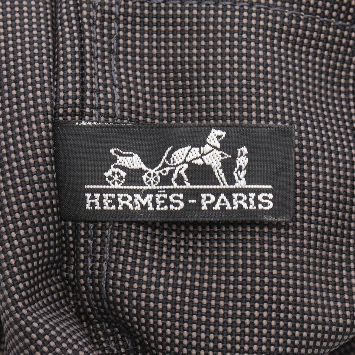 Hermes Gray Nylon Canvas Backpack Handbag (Pre-Owned)