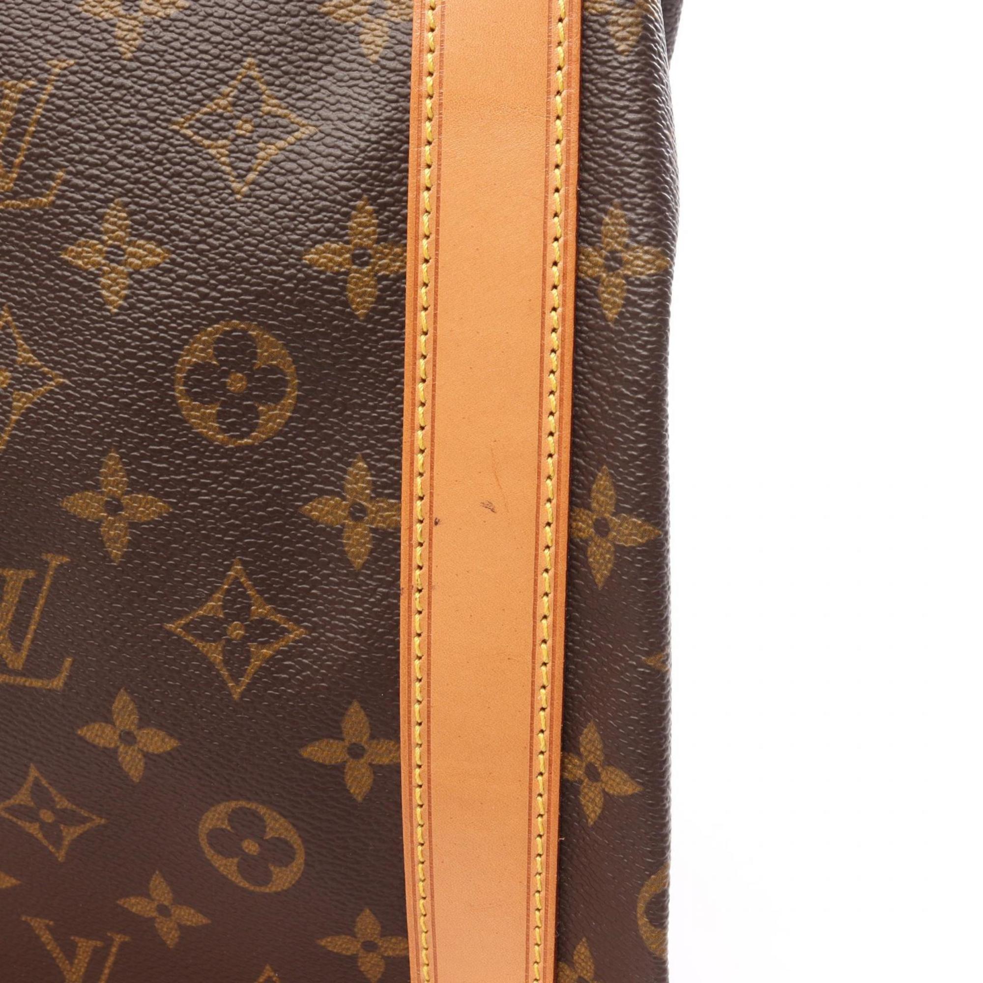 Louis Vuitton Brown Coated Canvas Leather Handbag Shoulder Bag (Pre-Owned)