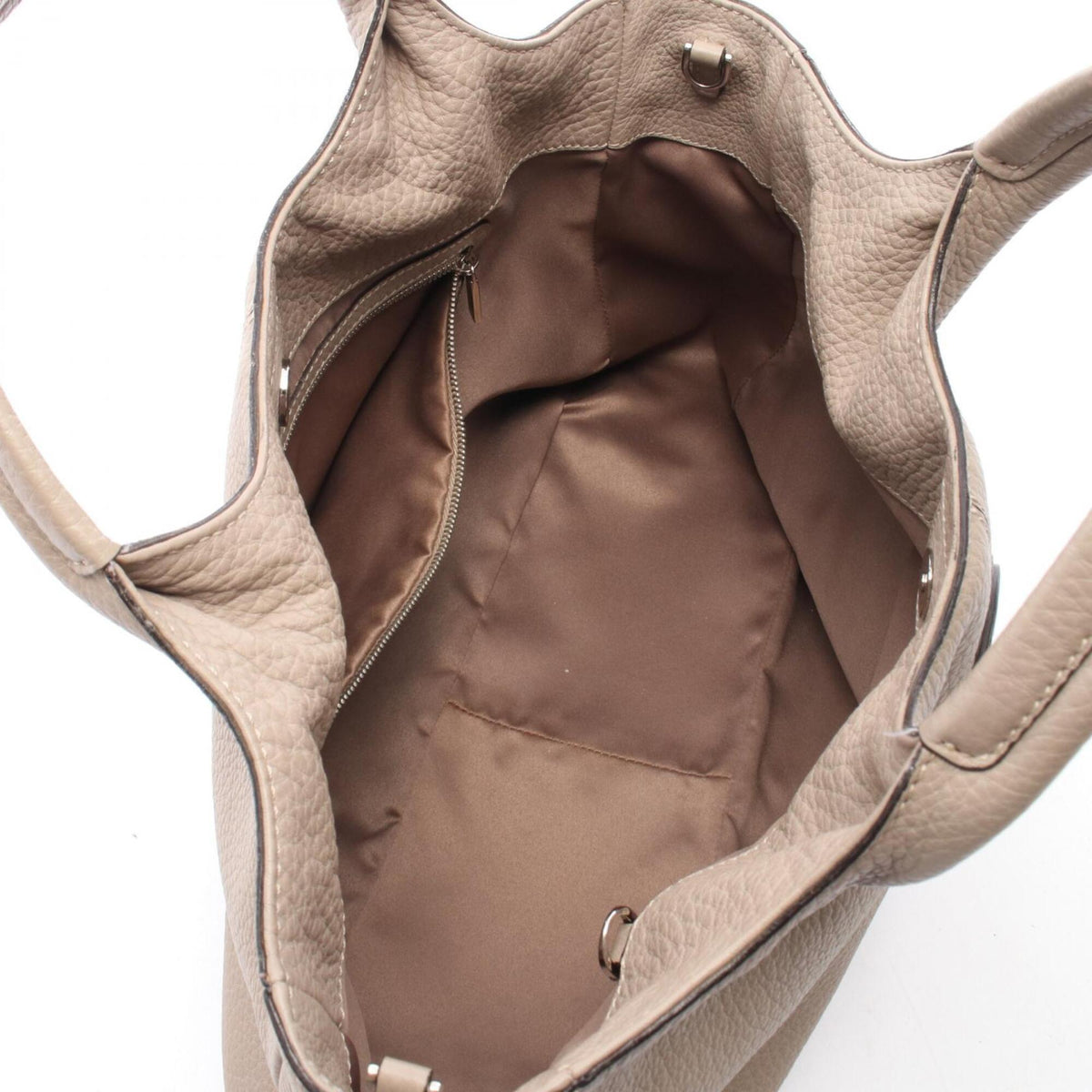 Tod's Beige Leather Handbag Tote Bag (Pre-Owned)