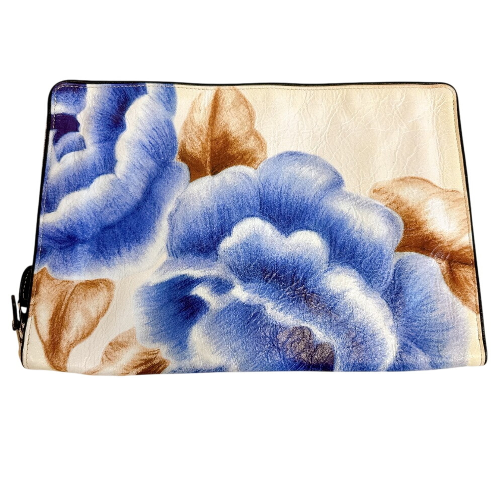 Balenciaga Blue Leather Clutch Bag (Pre-Owned)