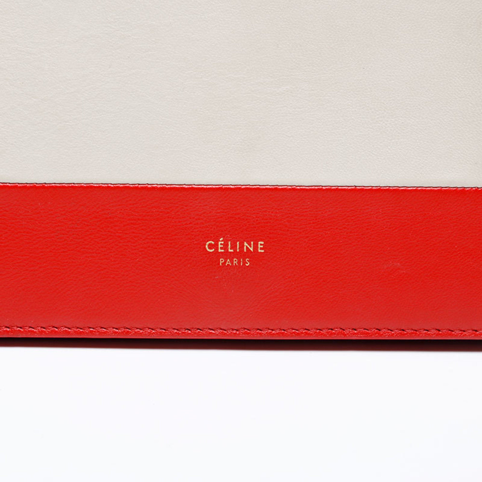 Celine Beige Red Color Shoulder Bag (Pre-Owned)