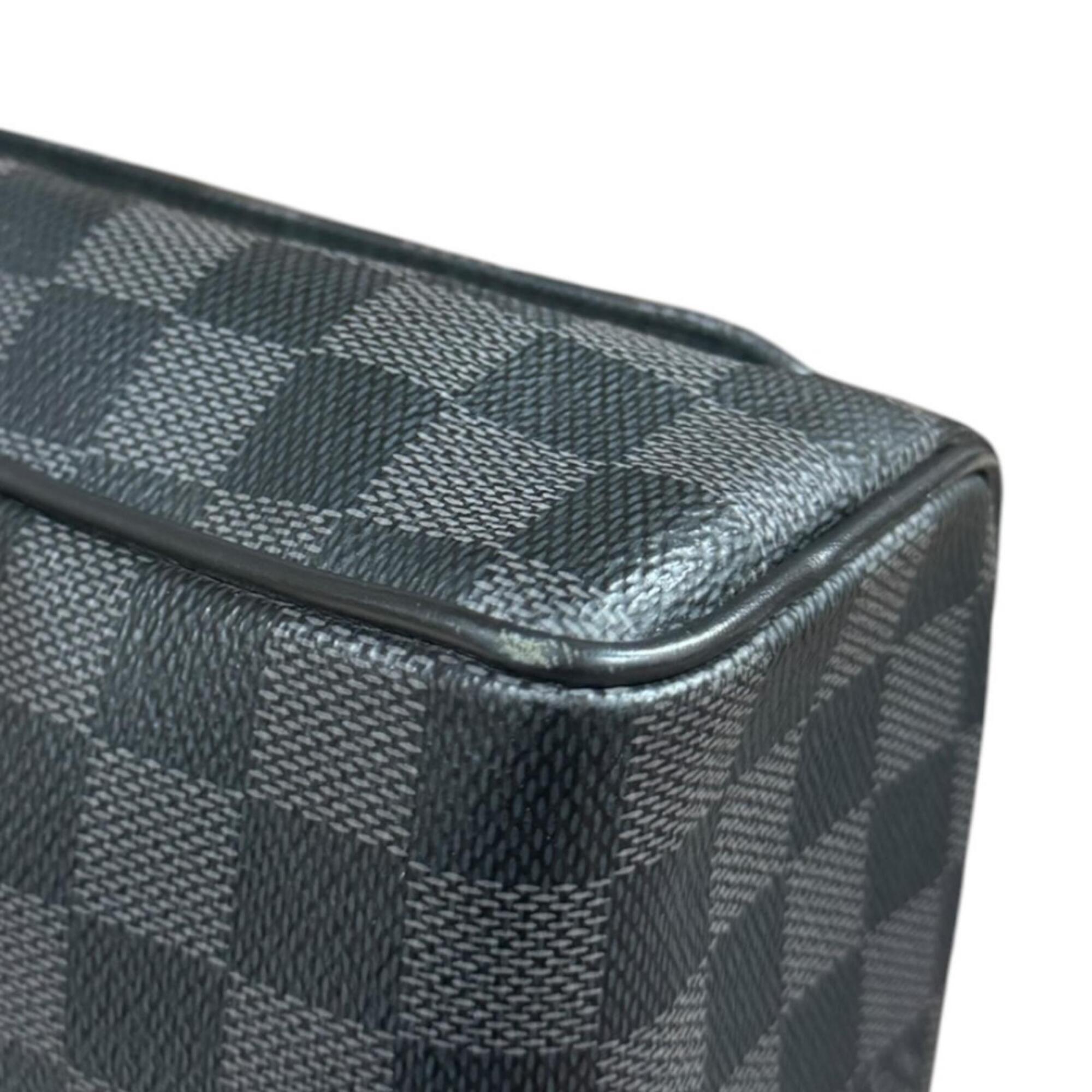 Louis Vuitton Damier Graphite Black Gray Damier Graphite Shoulder Bag (Pre-Owned)