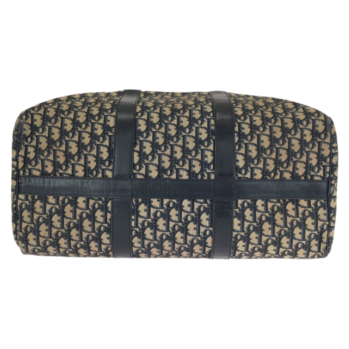 Christian Dior Navy Canvas Leather Boston Bag (Pre-Owned)