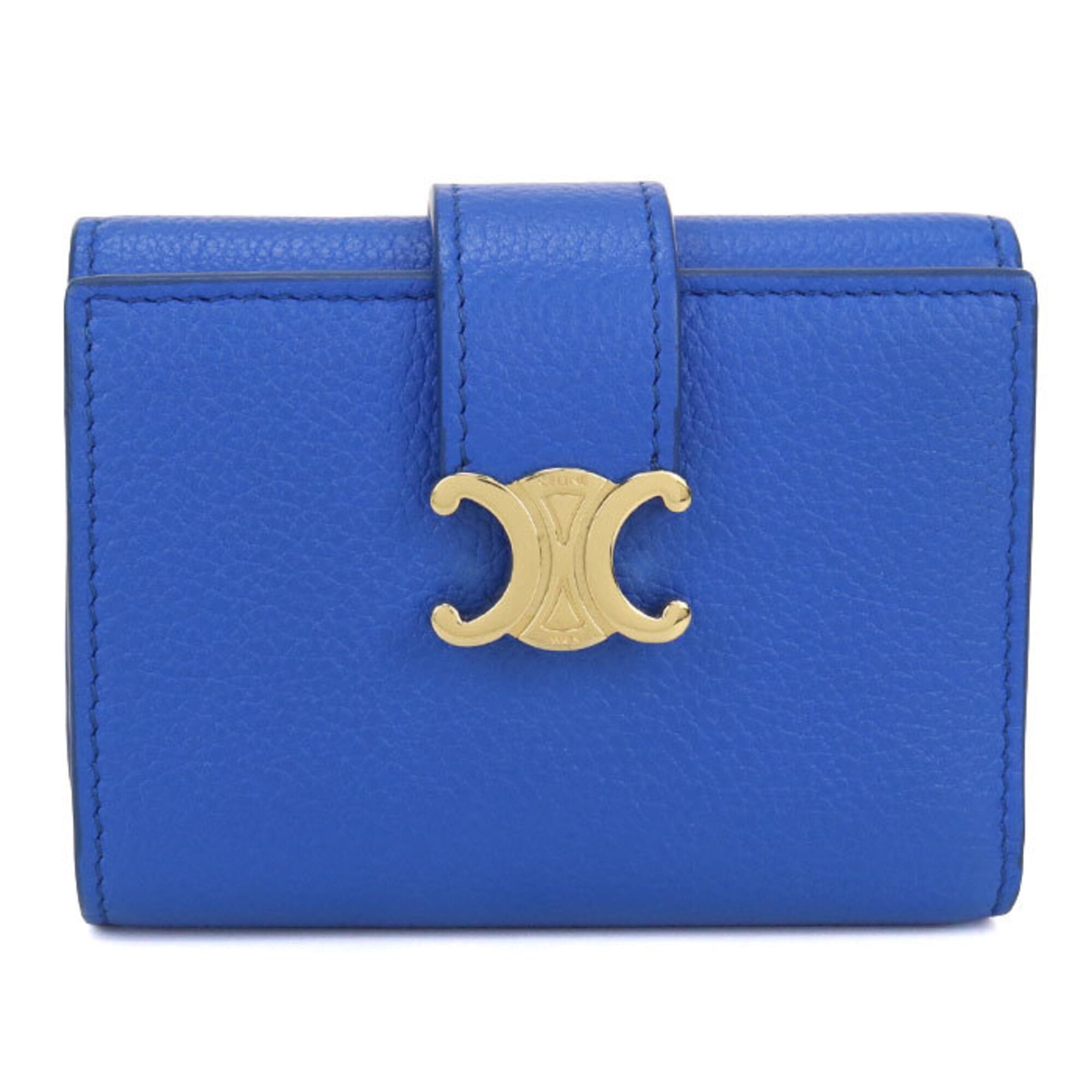 Celine Blue Leather Wallet (Tri-Fold) (Pre-Owned)