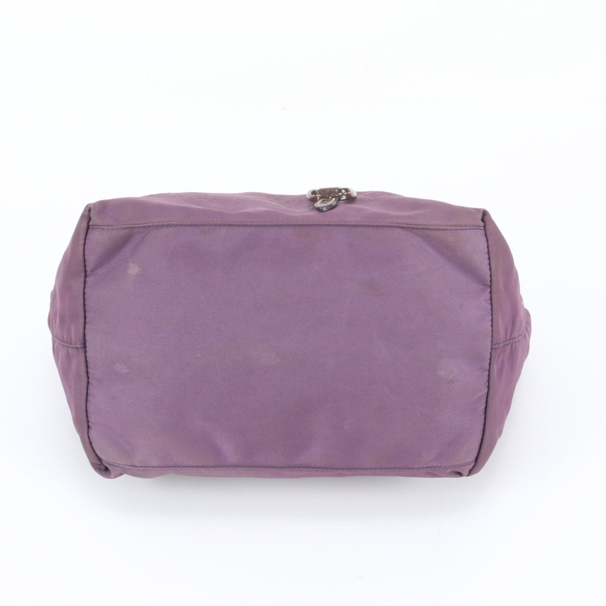 Prada Purple Leather Nylon Shoulder Bag Tote Bag (Pre-Owned)