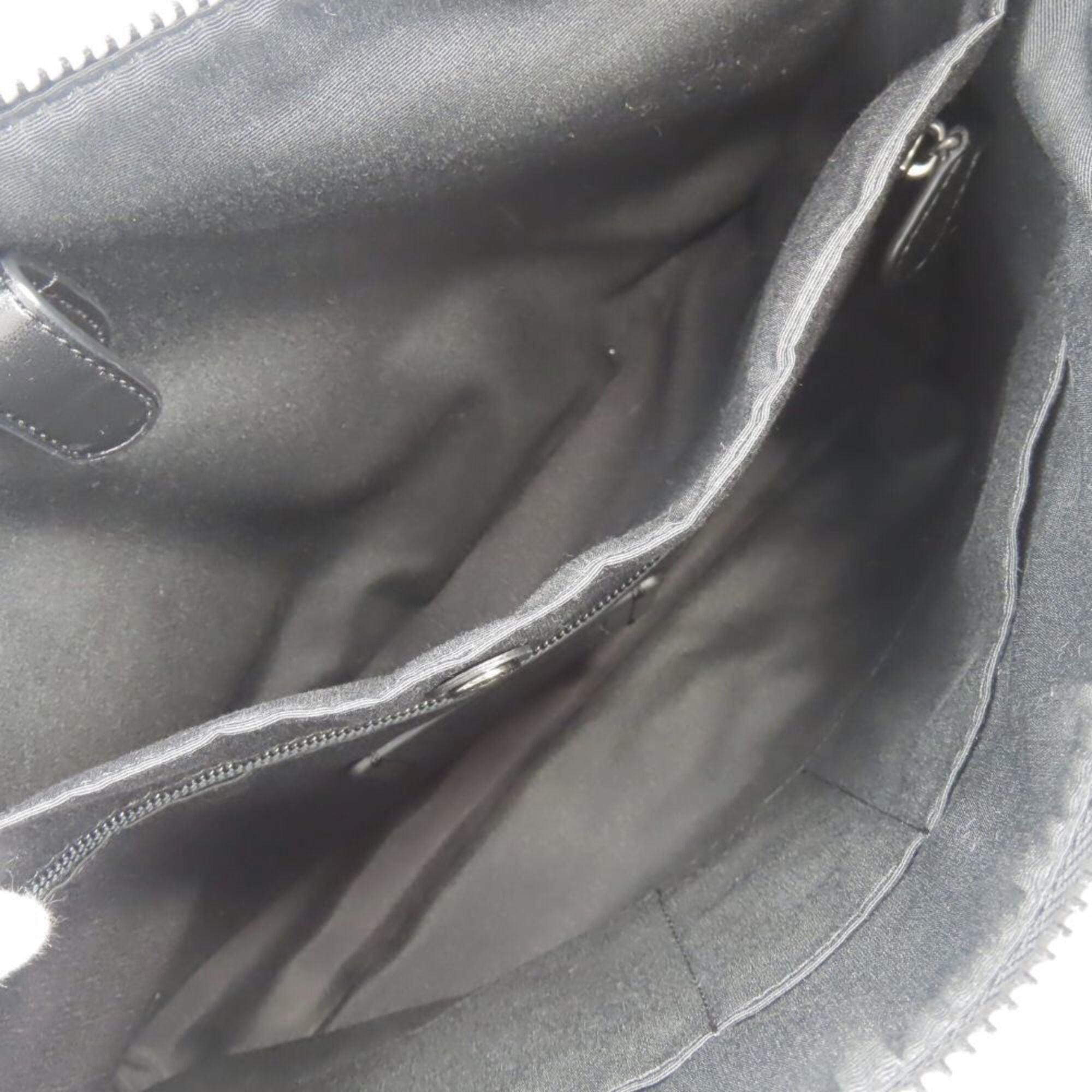 Coach Black Dark Gray Pvc Coated Canvas Leather Shoulder Bag (Pre-Owned)