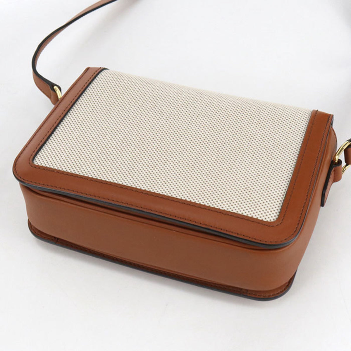 Celine Beige Jacquard Shoulder Bag (Pre-Owned)