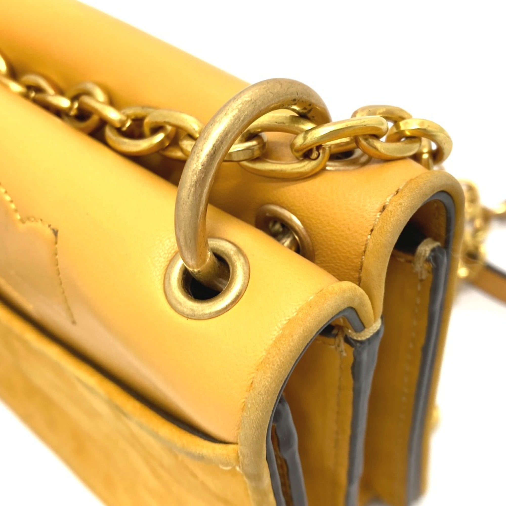 Tory Burch Yellow Leather Shoulder Bag (Pre-Owned)