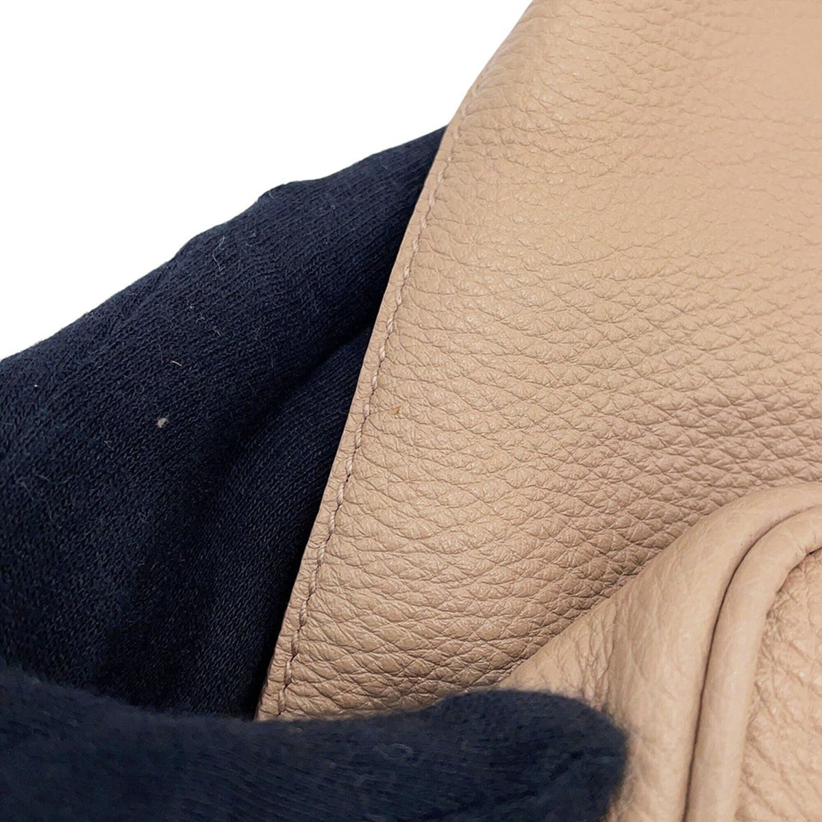 Prada Beige Leather Handbag Shoulder Bag (Pre-Owned)