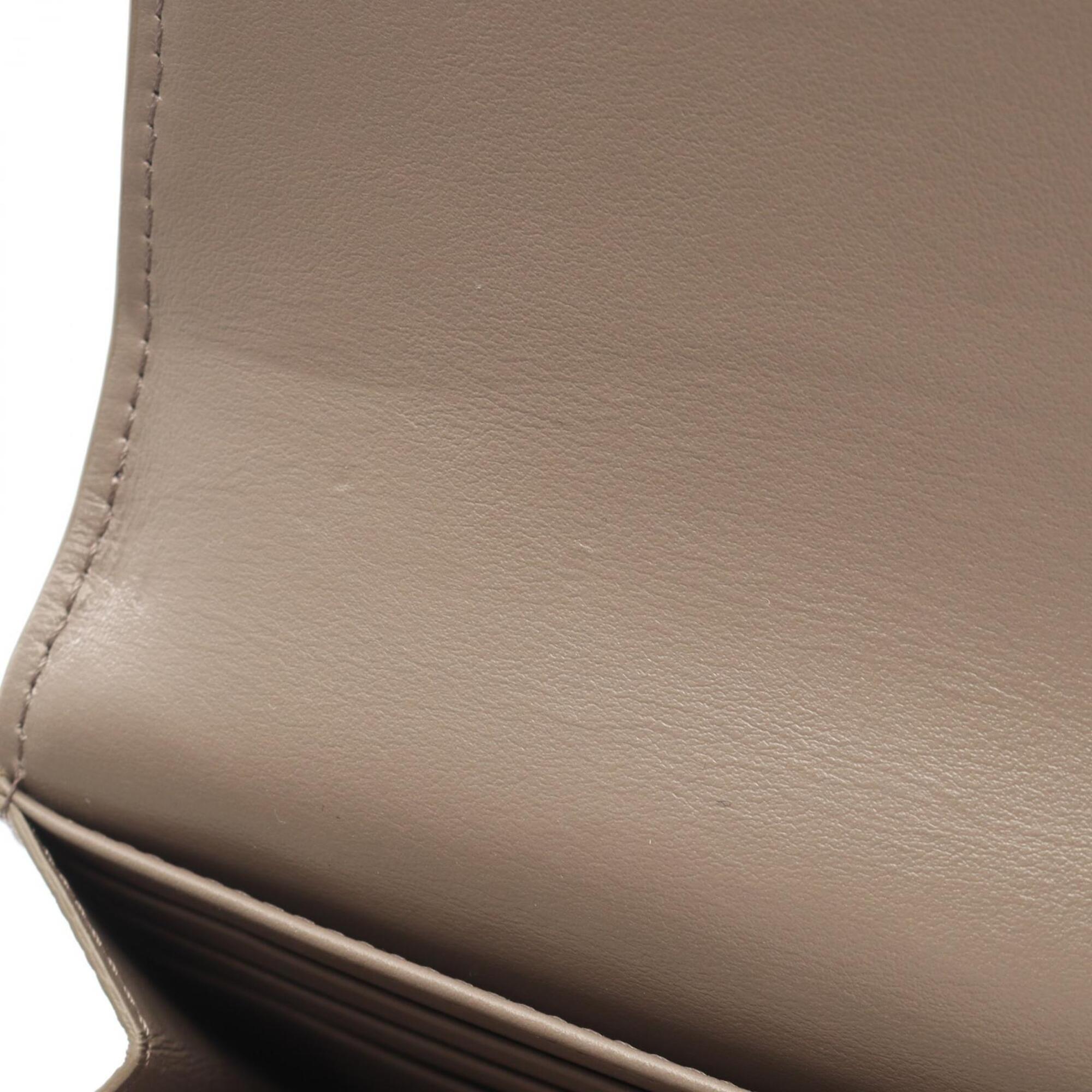 Celine Beige Leather Long Wallet (Bi-Fold) (Pre-Owned)
