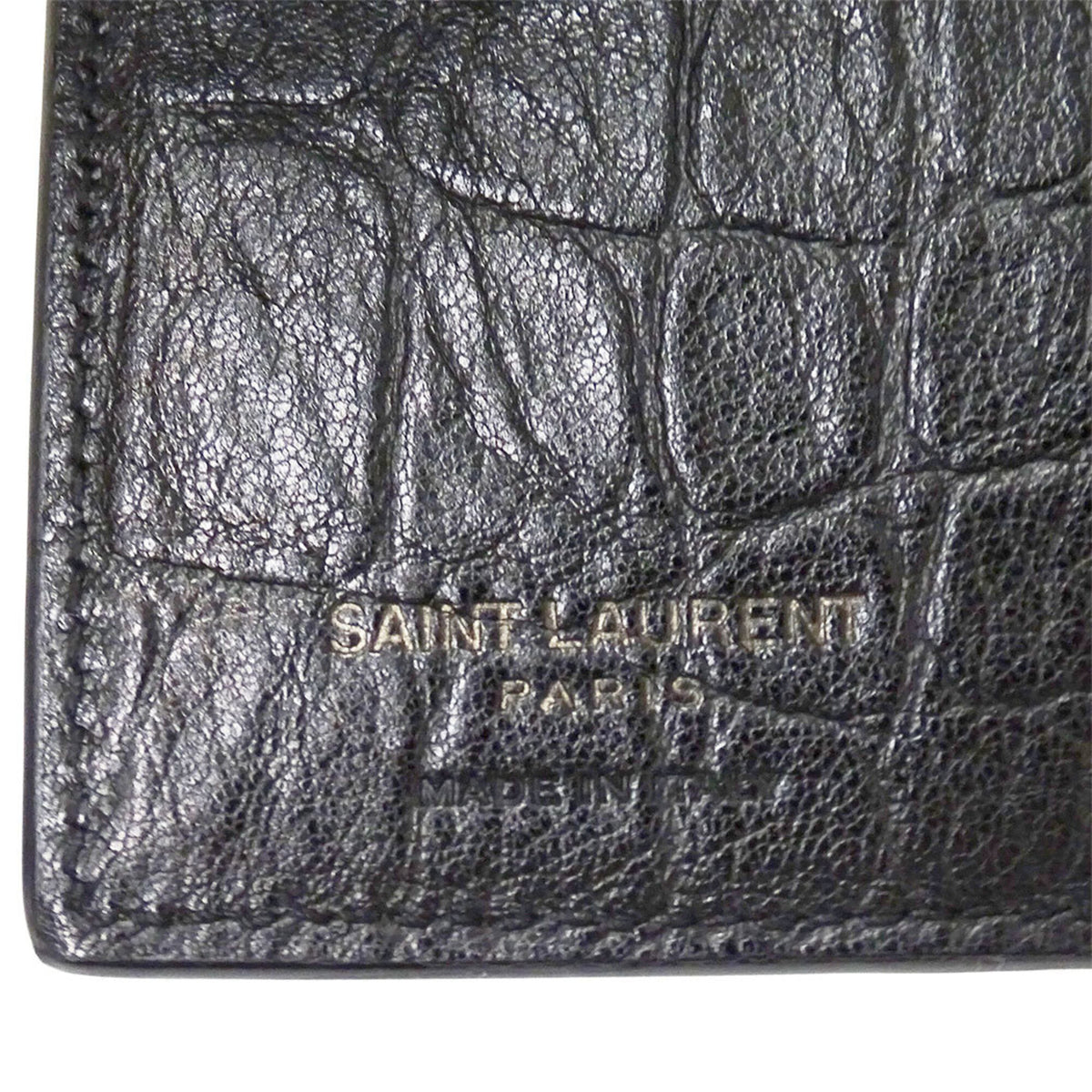 Saint Laurent Black Leather Wallet (Tri-Fold) (Pre-Owned)
