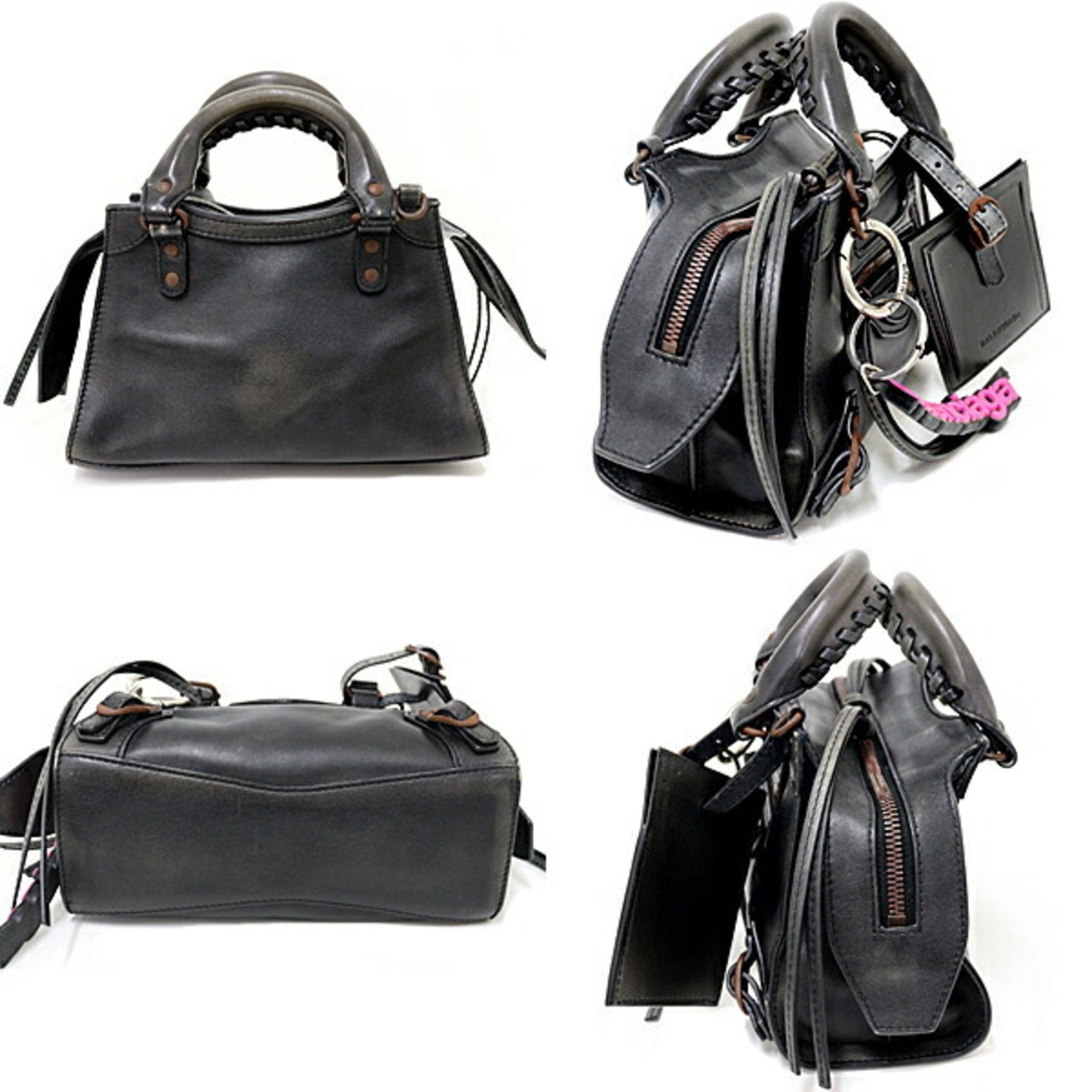 Balenciaga Black Leather Handbag (Pre-Owned)