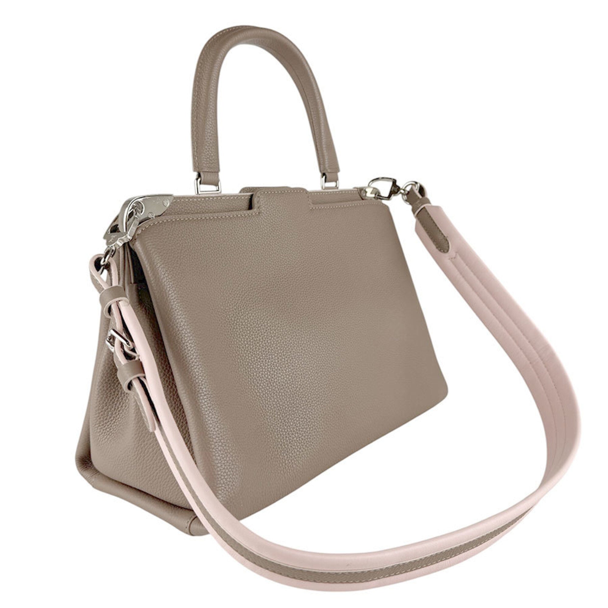 Louis Vuitton Grayish Pink Leather Handbag Shoulder Bag (Pre-Owned)