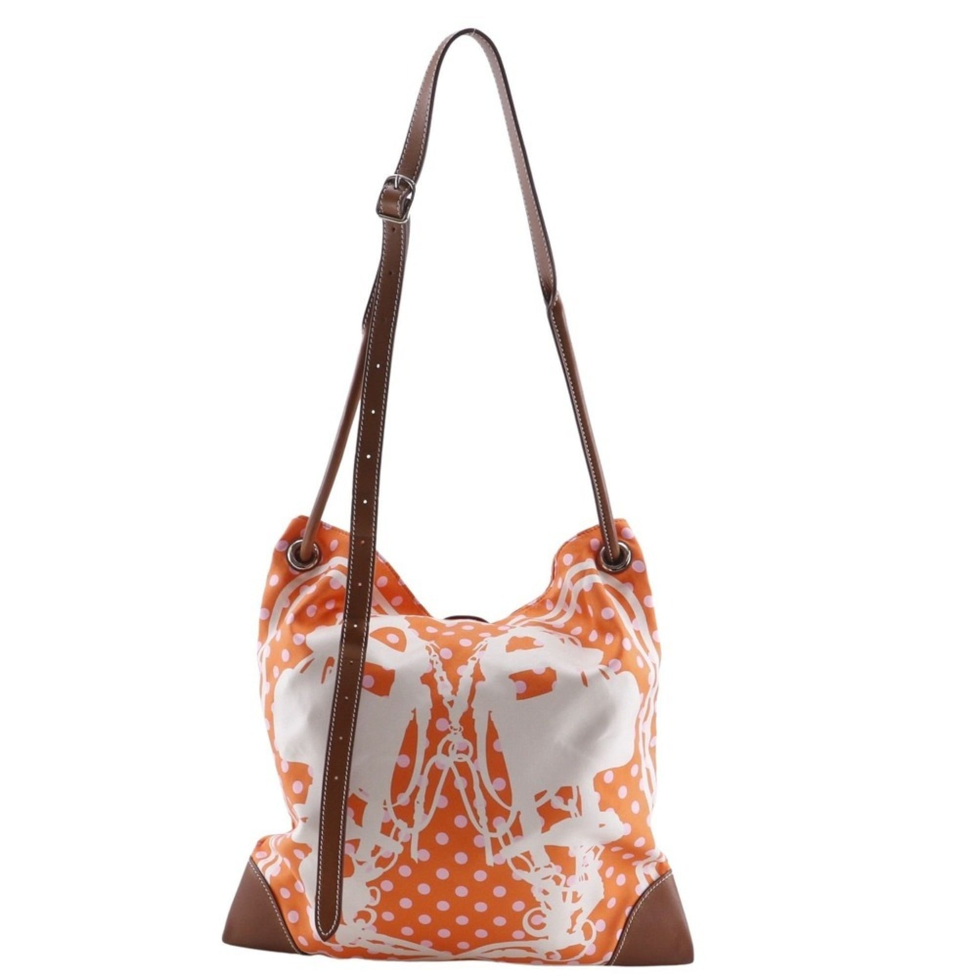 Hermes Orange Silk Shoulder Bag (Pre-Owned)