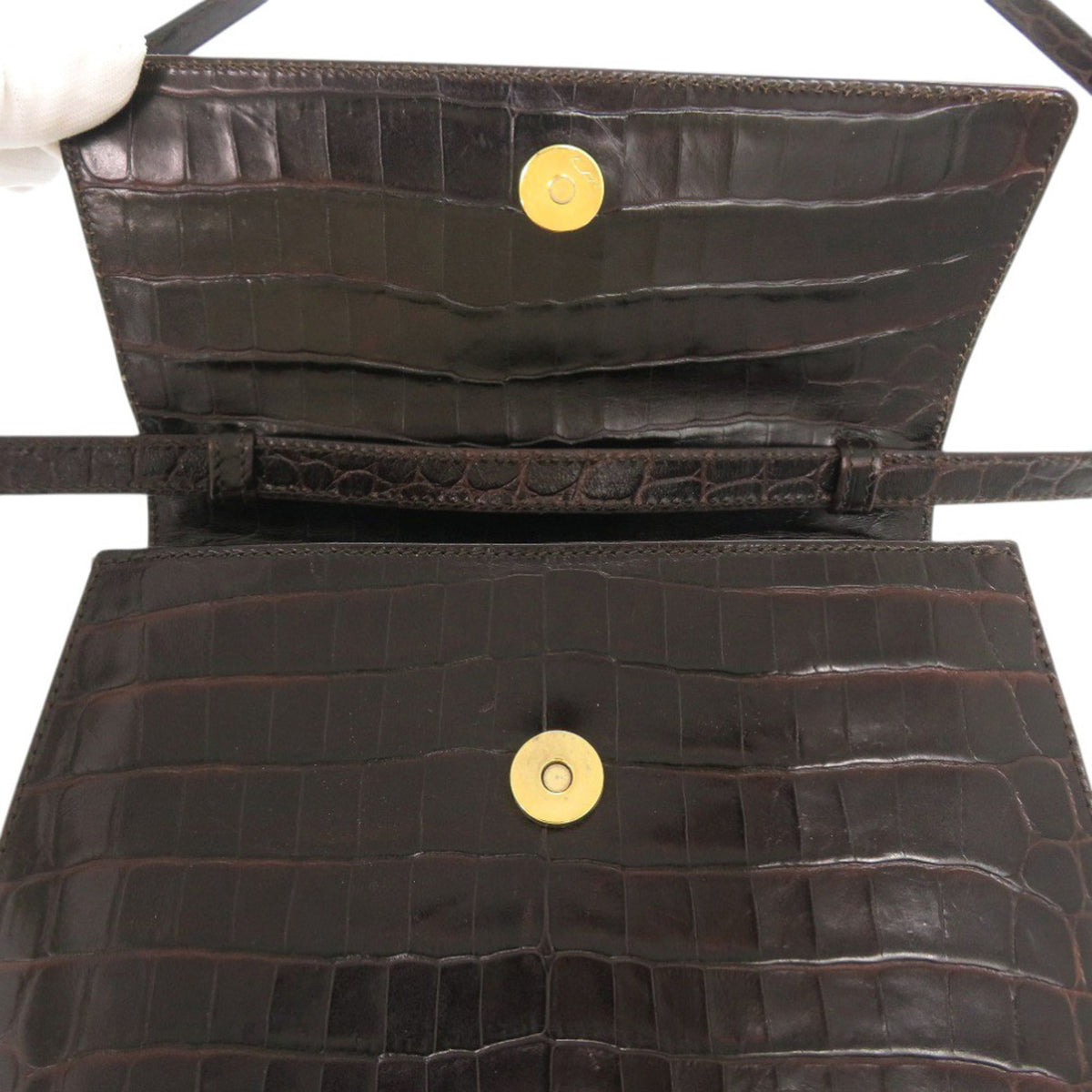 Salvatore Ferragamo Brown Leather Handbag Shoulder Bag (Pre-Owned)
