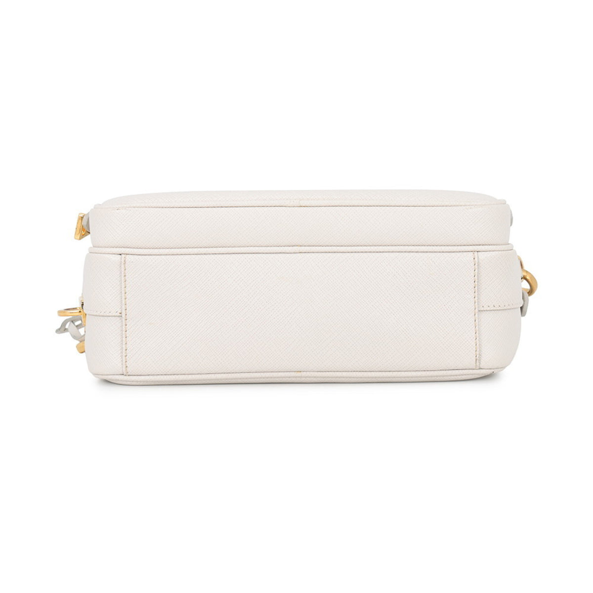 Prada White Leather Handbag Shoulder Bag (Pre-Owned)