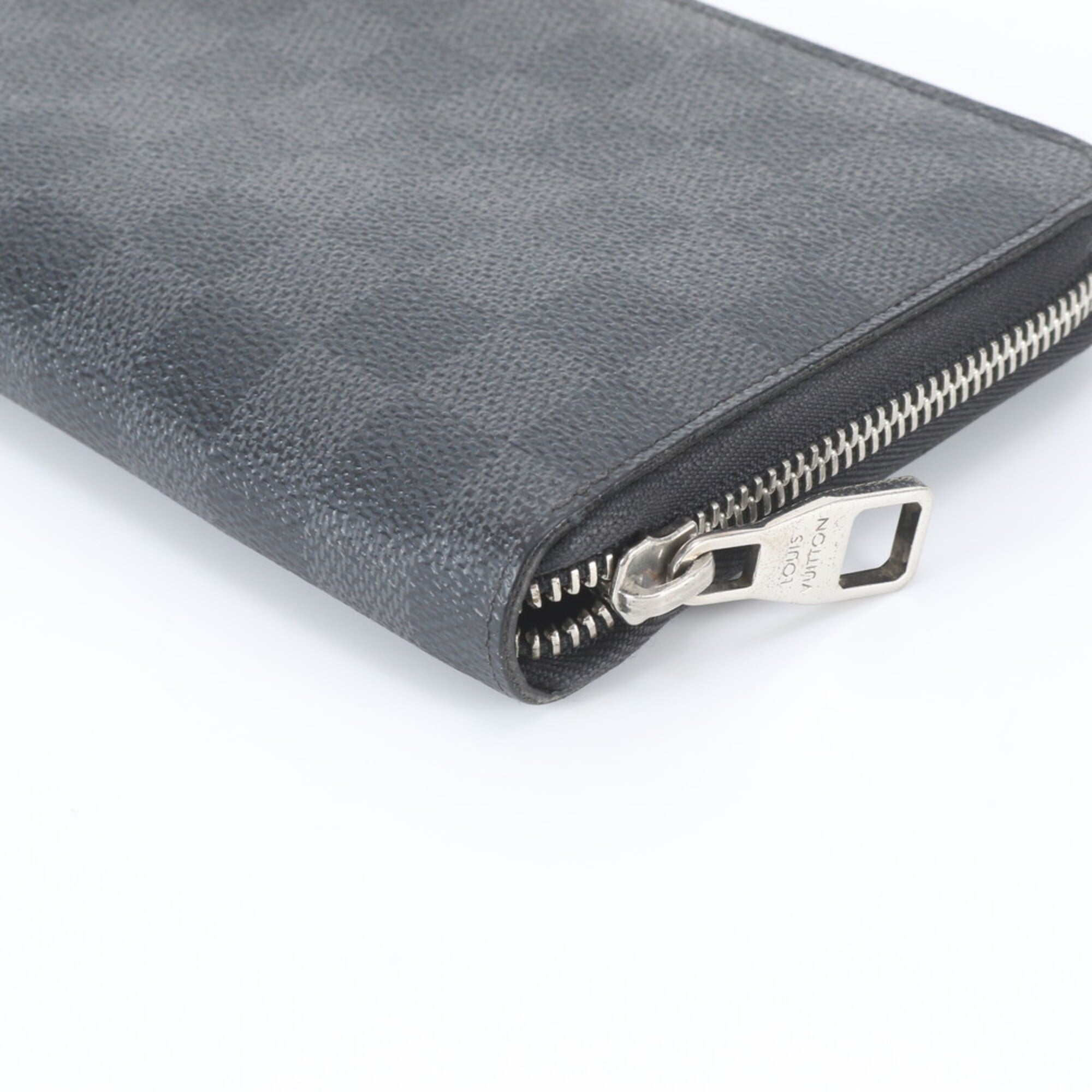 Louis Vuitton Black Leather Coated Canvas Long Wallet (Bi-Fold) (Pre-Owned)