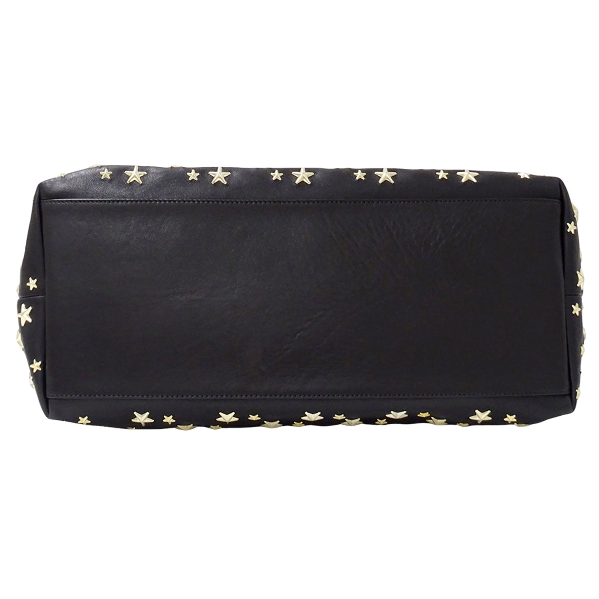 Jimmy Choo Black Leather Handbag Tote Bag (Pre-Owned)