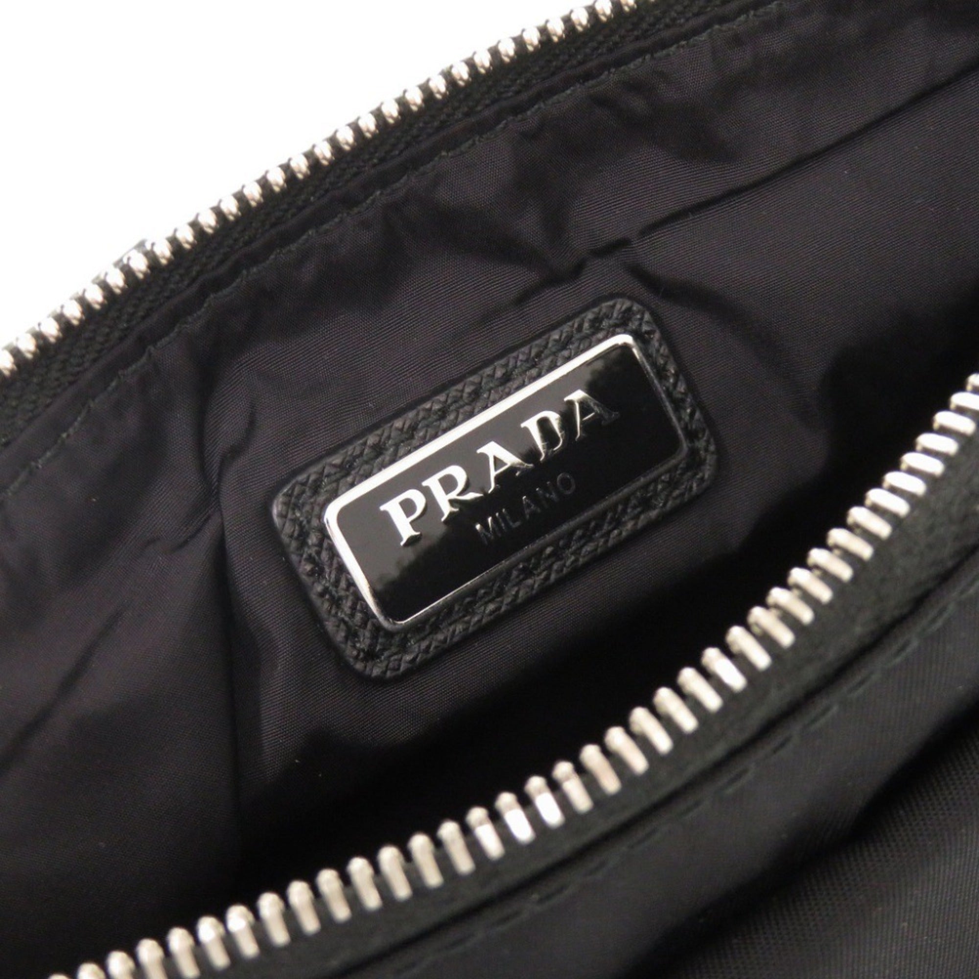 Prada Black Nylon Clutch Bag (Pre-Owned)