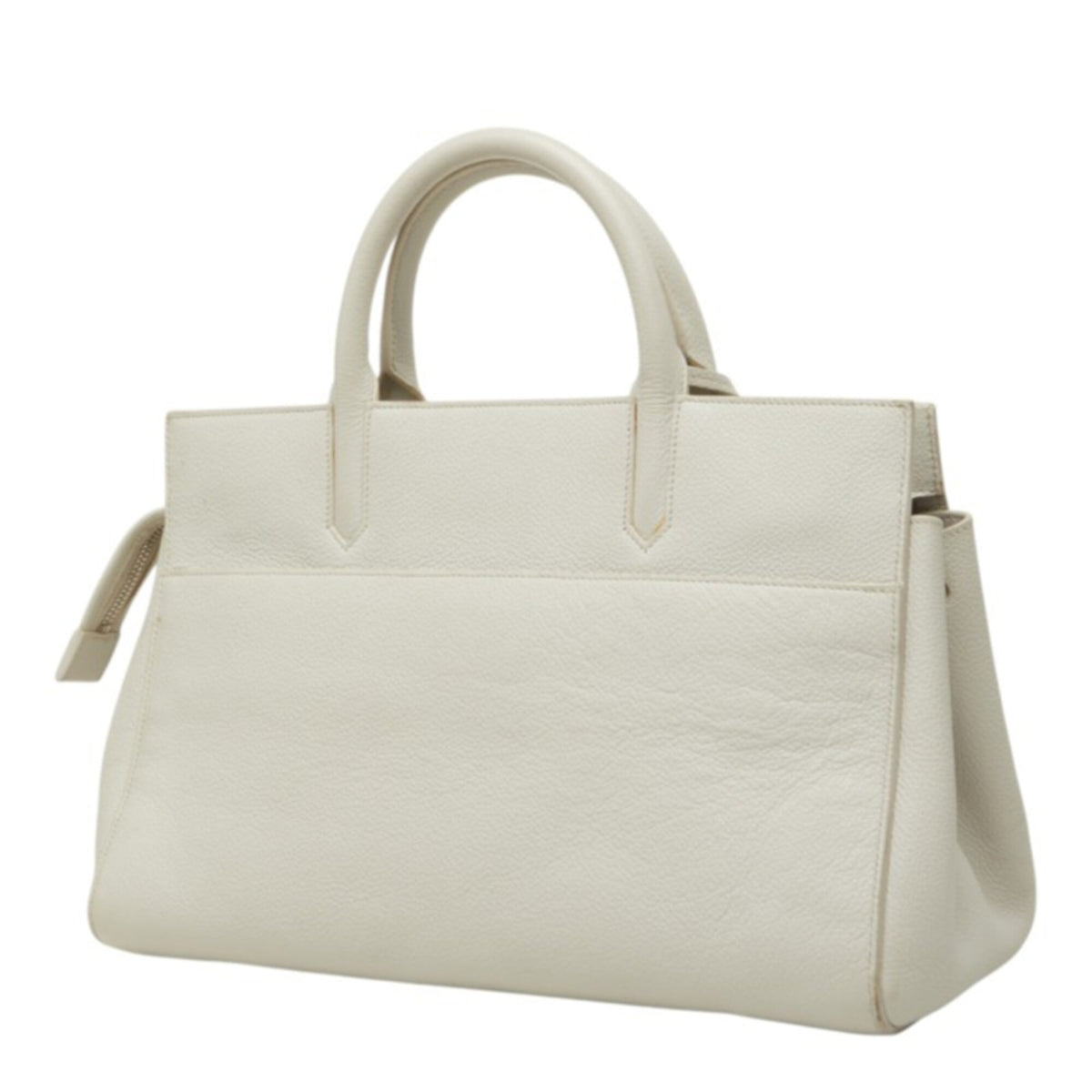 Saint Laurent Light Gray Leather Handbag Shoulder Bag (Pre-Owned)